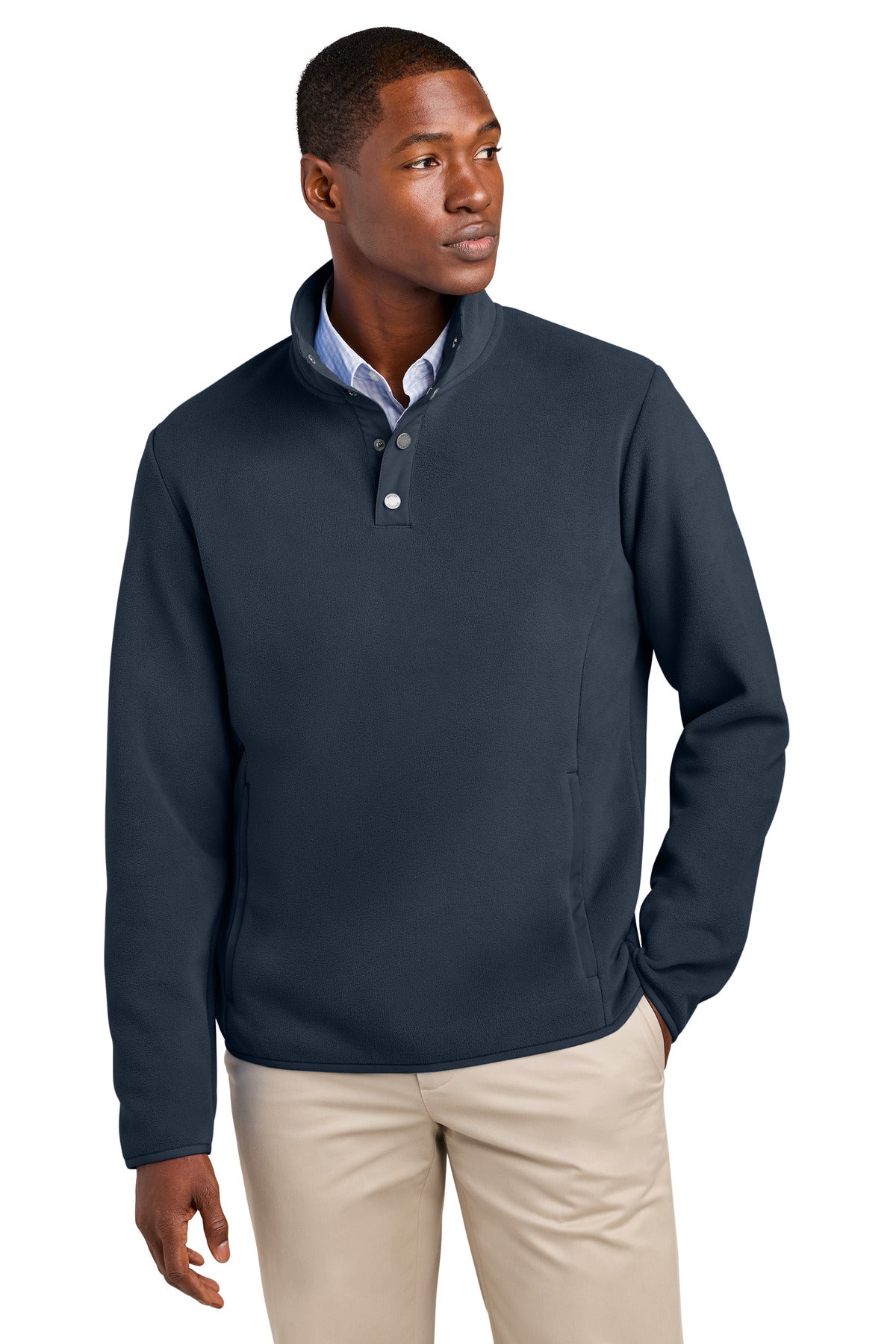Brooks Brothers® Fleece 1/4-Snap Neck BB18612