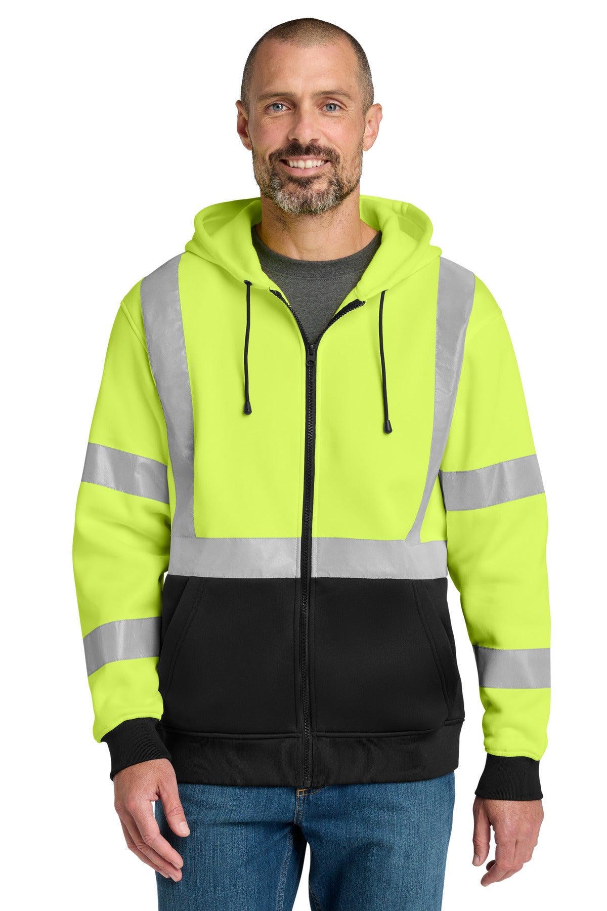 CornerStone® A107 Class 3 Heavy-Duty Fleece Full-Zip Hoodie CSF300