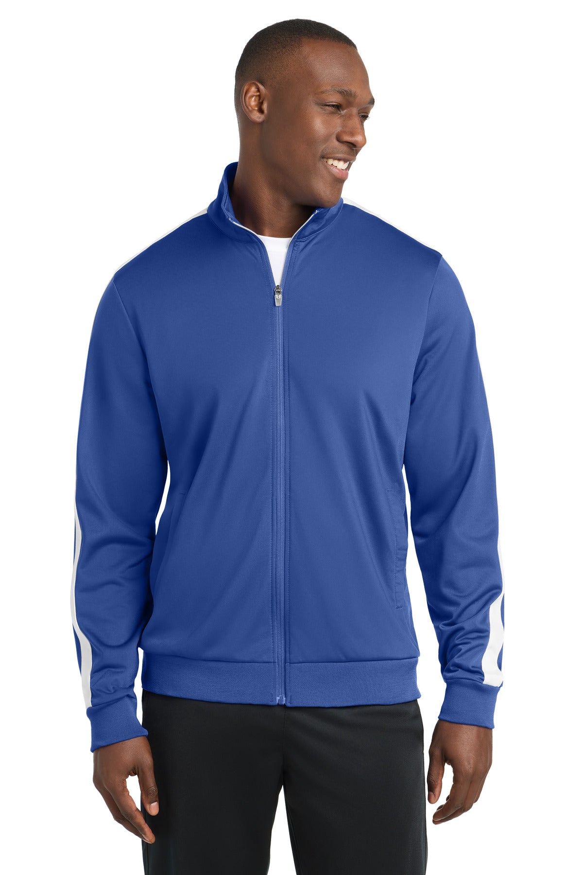 Sport-Tek ® Tricot Sleeve Stripe Track Jacket. JST94