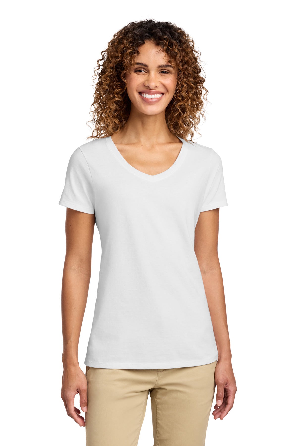 Port & Co® Women's Fan Favorite V-Neck Tee. LPC450V