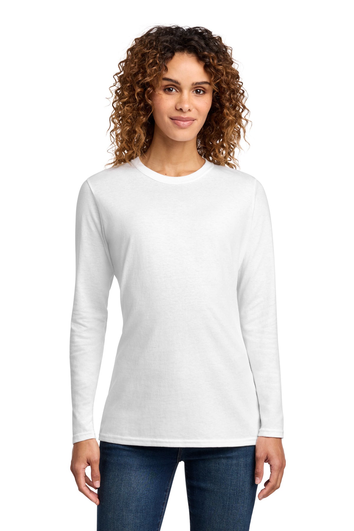 Port & Co® Women's Long Sleeve Core Cotton Tee. LPC54LS