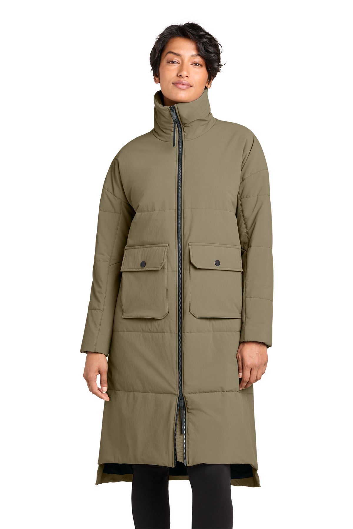 MiiR® Women's Sashiko Stretch Puffy Long Jacket MRAW445