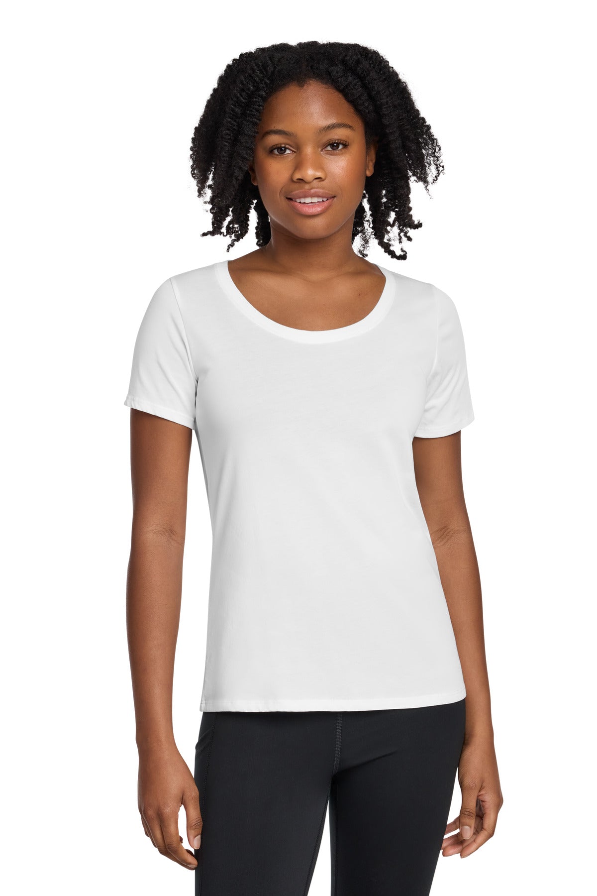 Nike Women's Dri-FIT Cotton/Poly Scoop Neck Tee. NKBQ5234