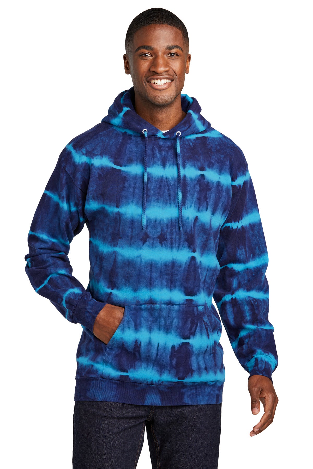 Port & Co® Allover Stripe Tie-Dye Fleece PC143
