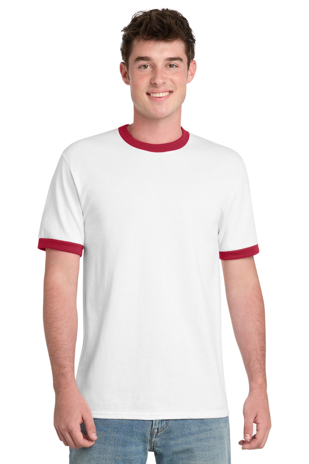Port & Co® Core Cotton Ringer Tee. PC54R
