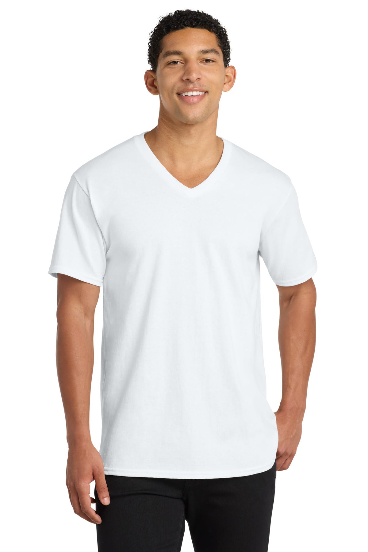Port & Co® Core Cotton V-Neck Tee. PC54V
