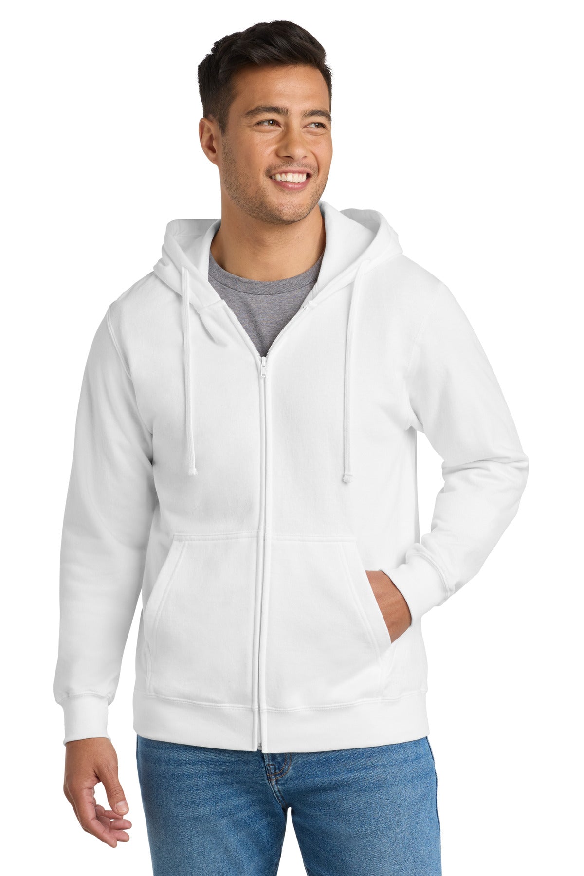 Port & Co® Fan Favorite Fleece Full-Zip Hooded Sweatshirt. PC850ZH
