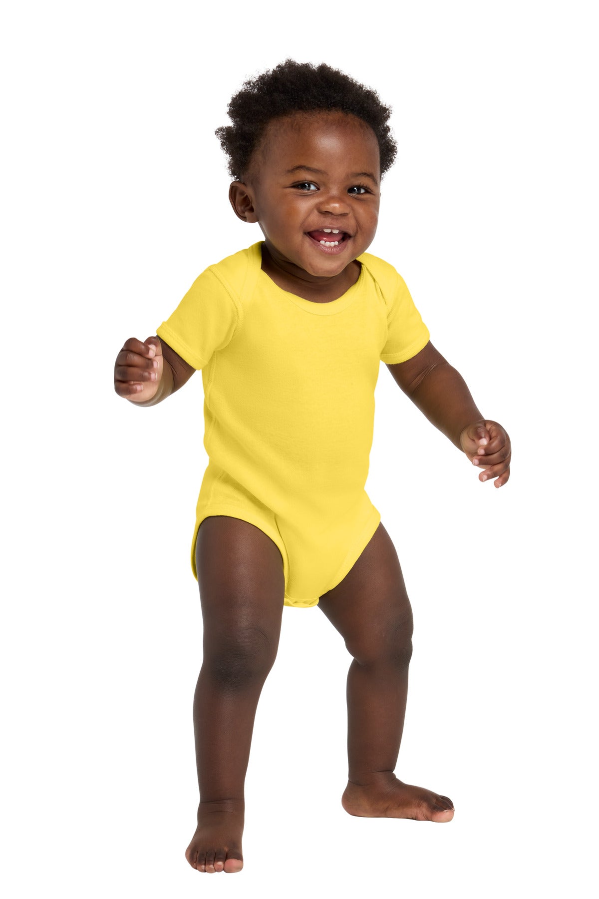 Rabbit Skins™ Infant Short Sleeve Baby Rib Bodysuit. RS4400