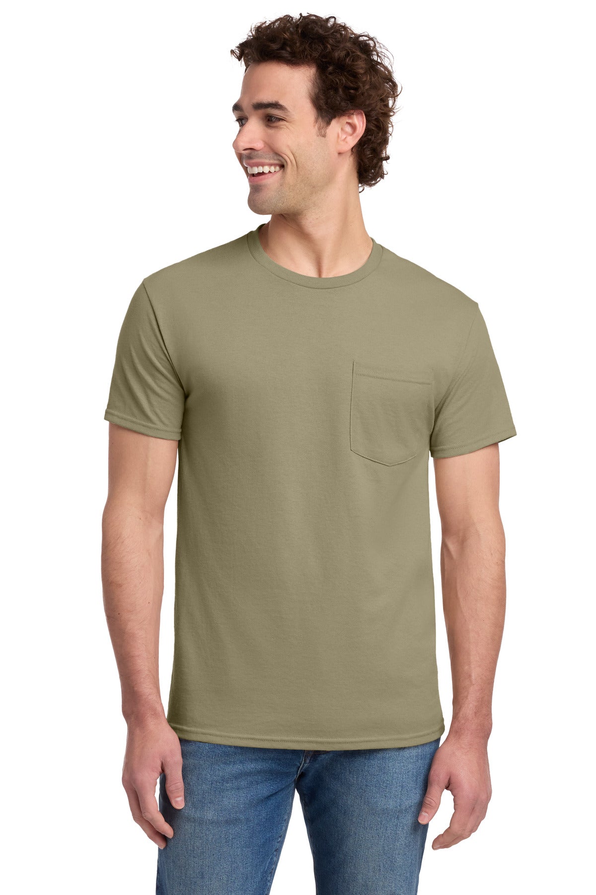 Jerzees® -  Dri-Power® 50/50 Cotton/Poly Pocket T-Shirt.  29MP