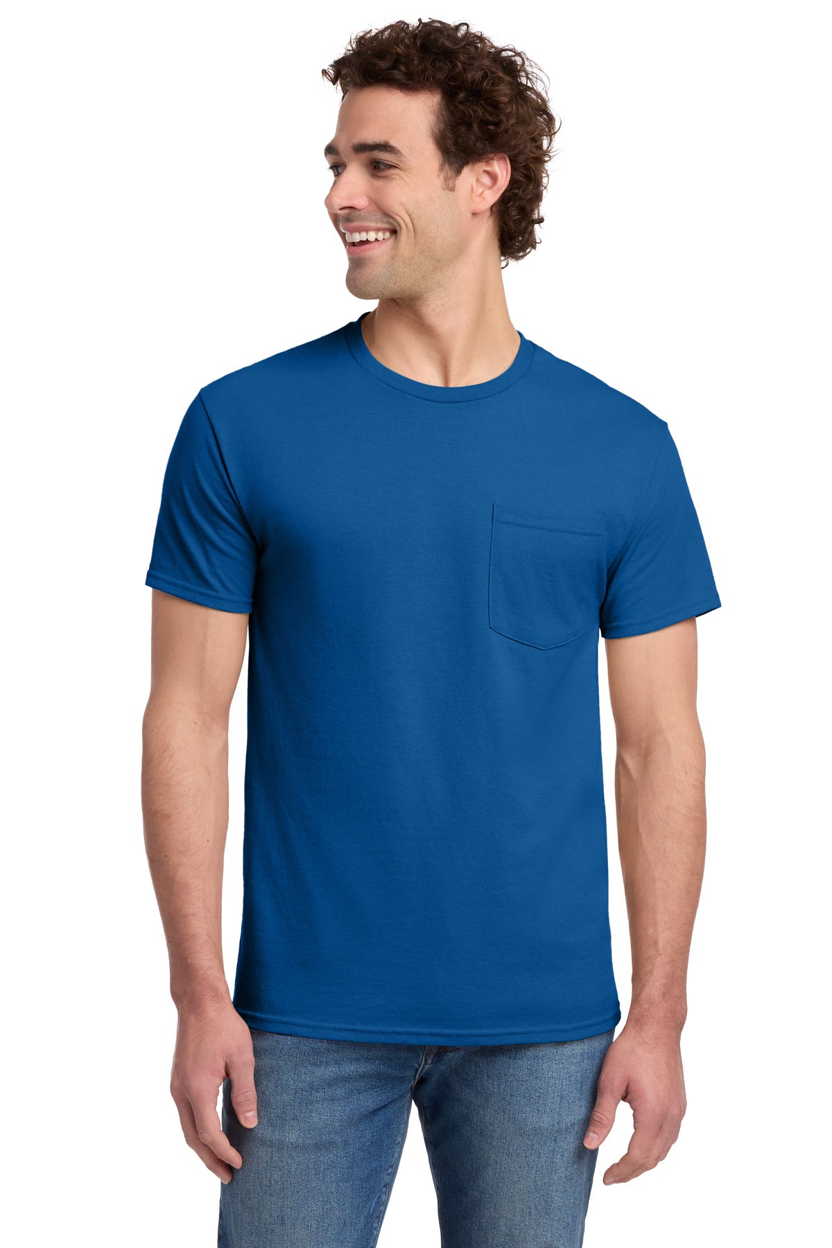 Jerzees® -  Dri-Power® 50/50 Cotton/Poly Pocket T-Shirt.  29MP