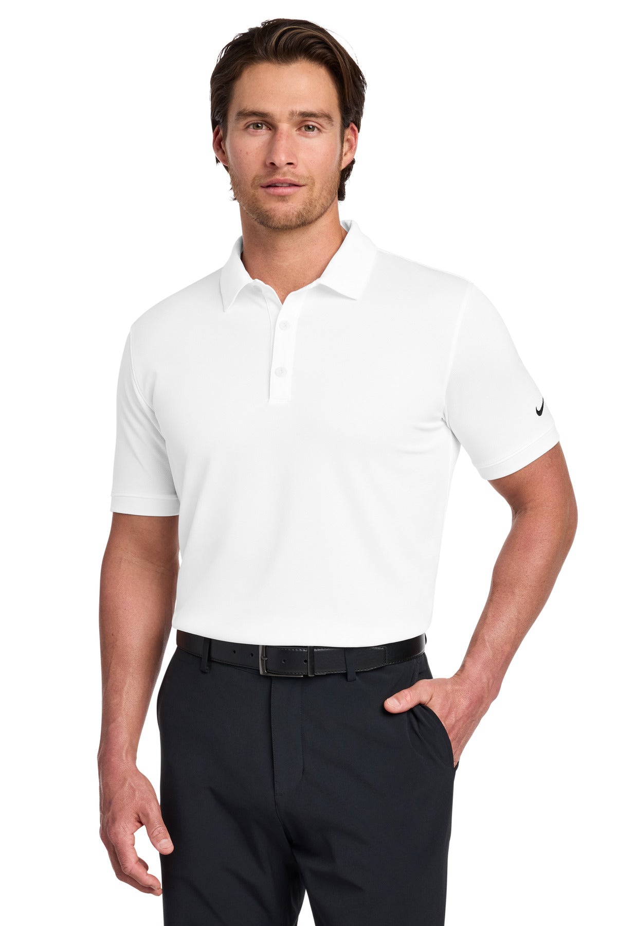 Nike Dri-FIT Solid Icon Pique Modern Fit Polo.  746099