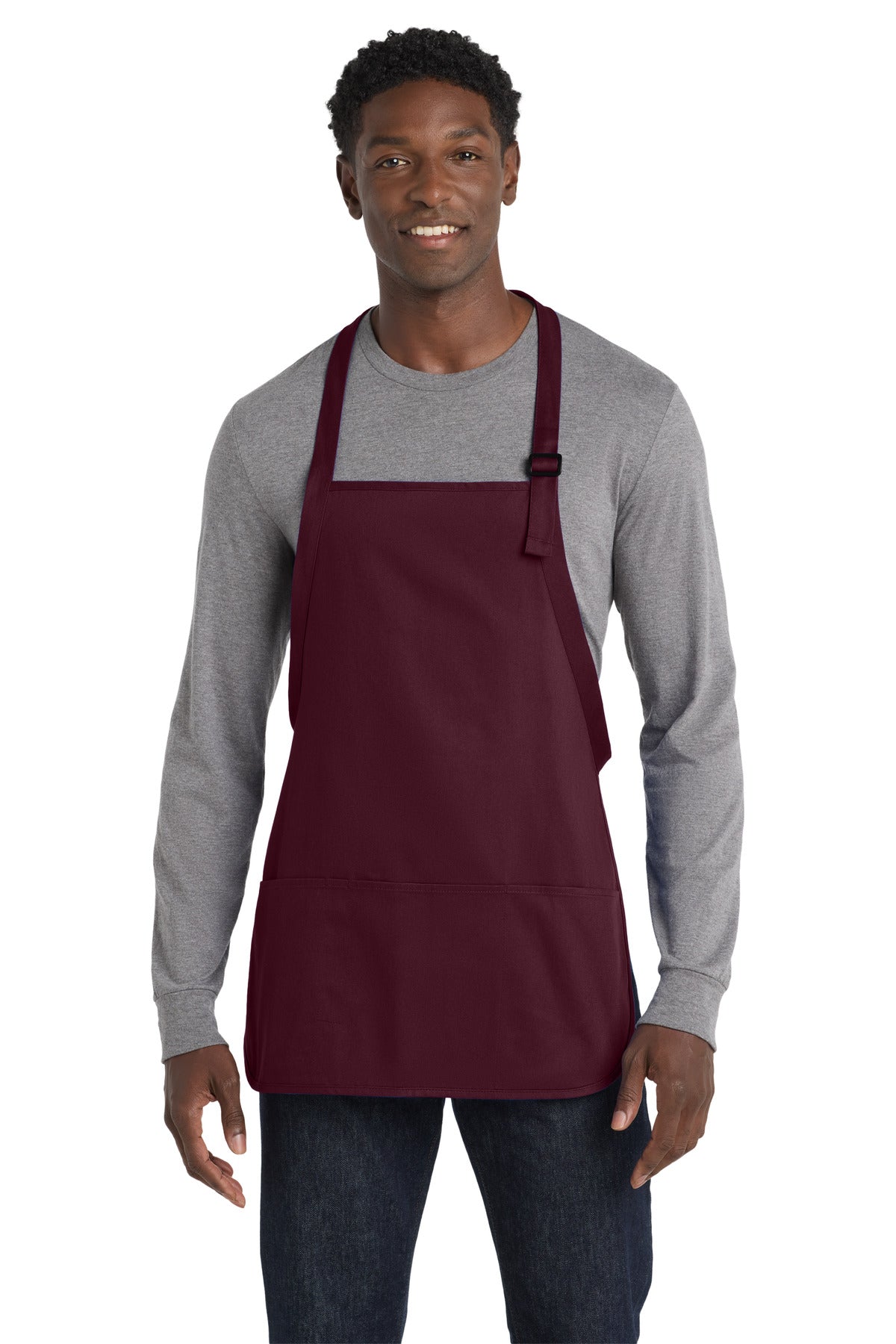 Port Authority® Medium-Length Apron with Pouch Pockets.  A510