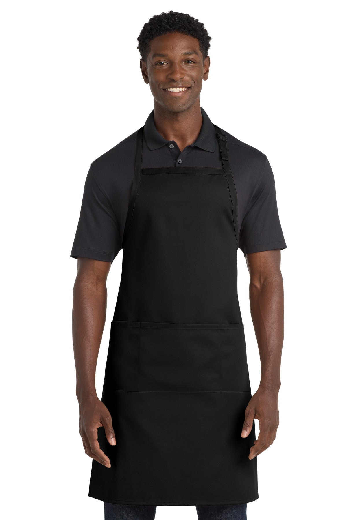 Port Authority® Easy Care Extra Long Bib Apron with Stain Release. A700