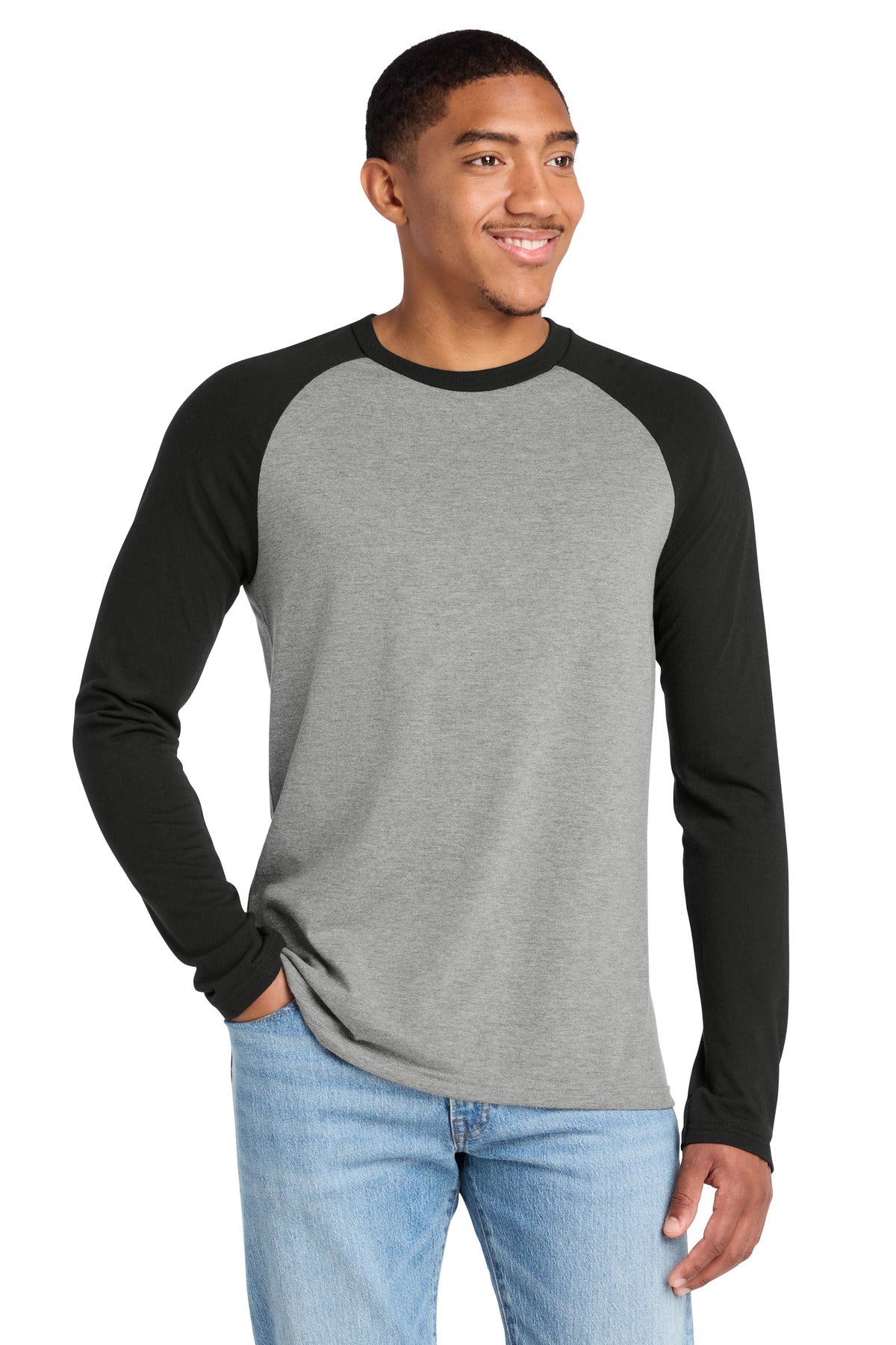 Allmade® Unisex Tri-Blend Long Sleeve Colorblock Raglan AL6009