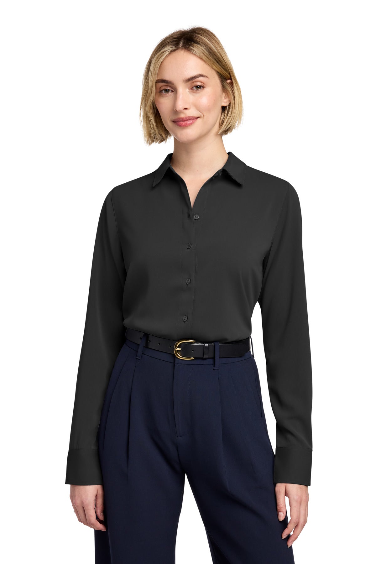 Brooks Brothers® Women's Full-Button Satin Blouse BB18007