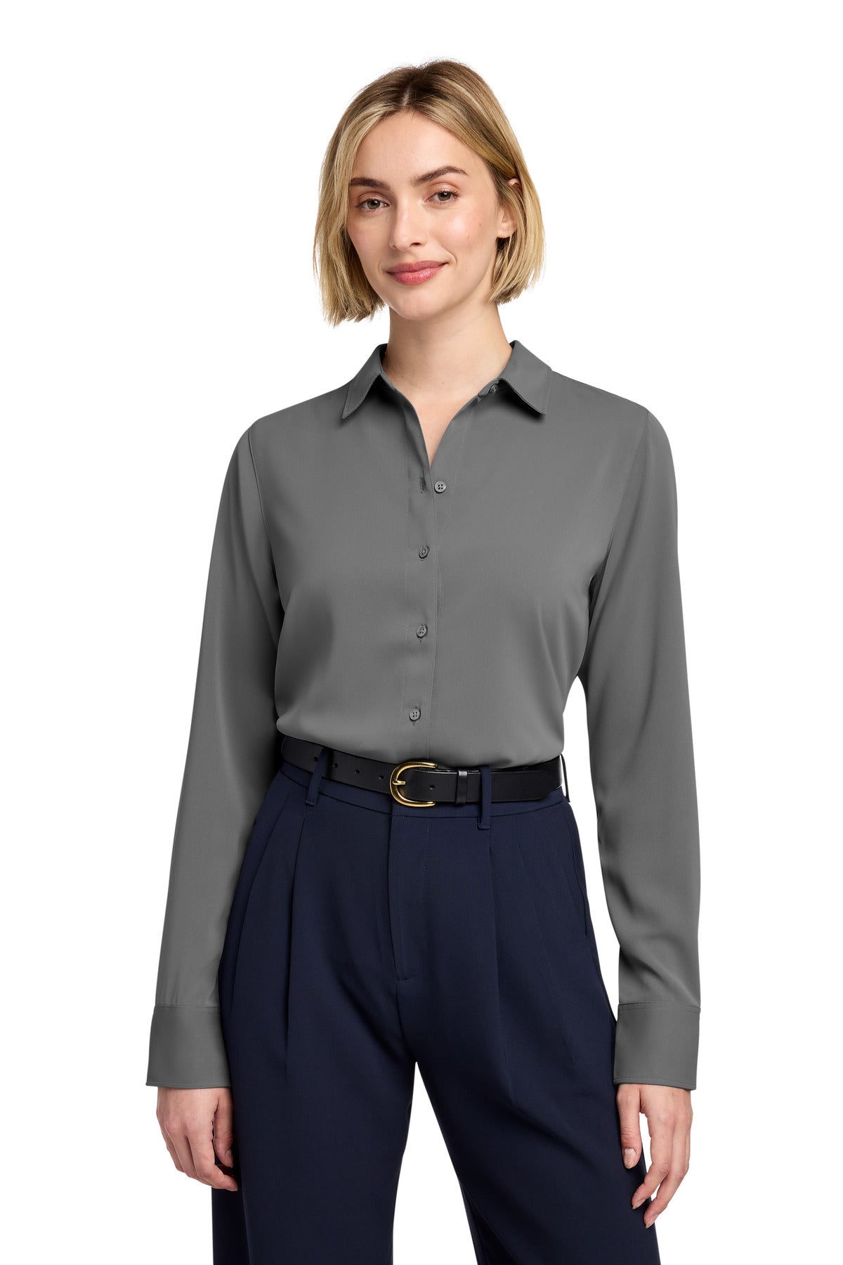 Brooks Brothers® Women's Full-Button Satin Blouse BB18007