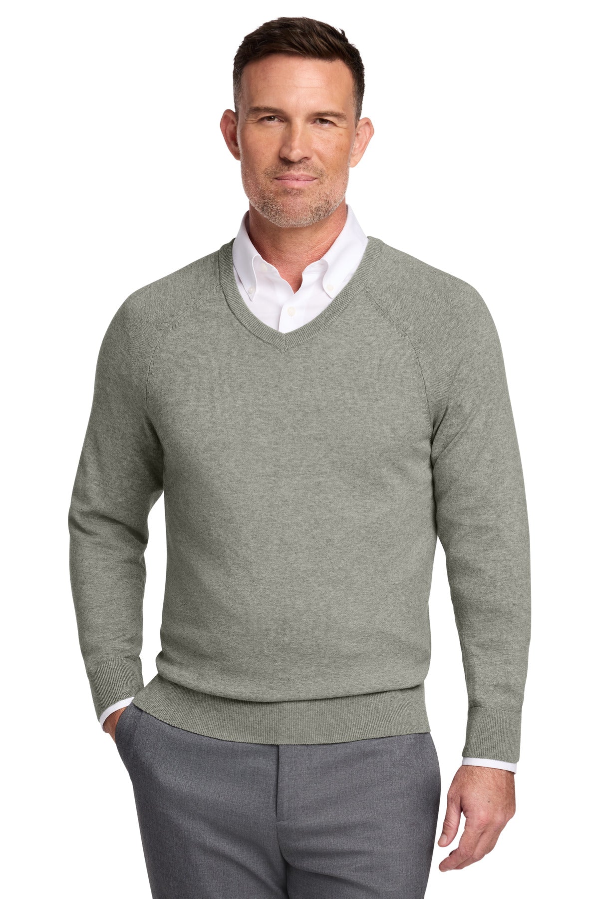 Brooks Brothers® Cotton Stretch V-Neck Sweater BB18400