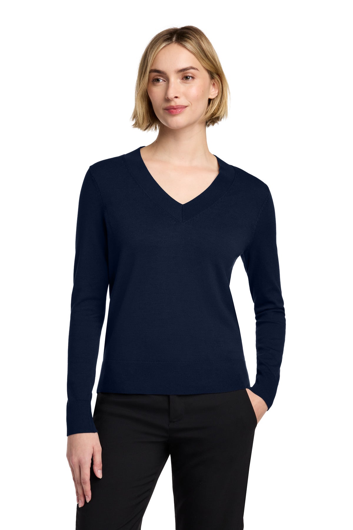 Brooks Brothers® Women's Cotton Stretch V-Neck Sweater BB18401
