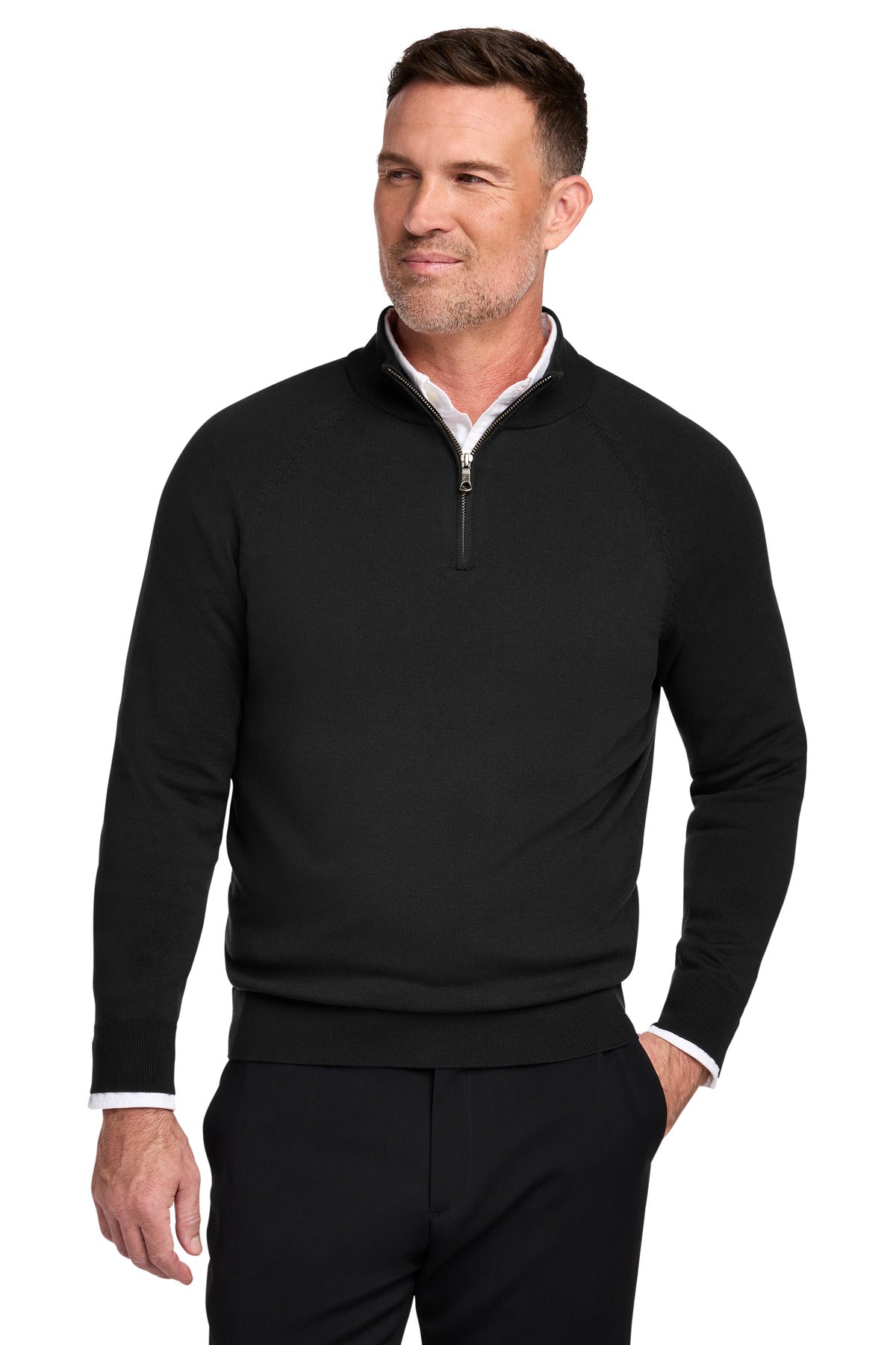 Brooks Brothers® Cotton Stretch 1/4-Zip Sweater BB18402