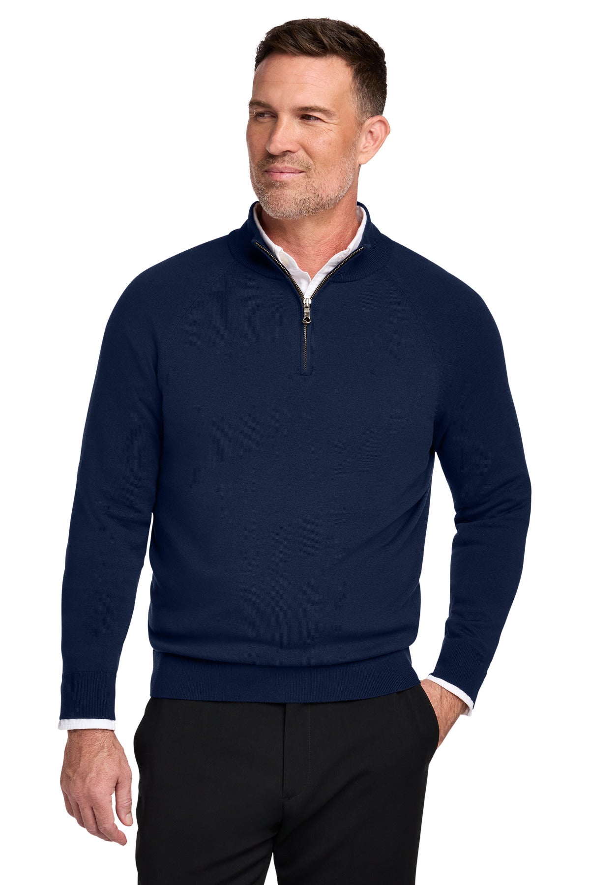 Brooks Brothers® Cotton Stretch 1/4-Zip Sweater BB18402