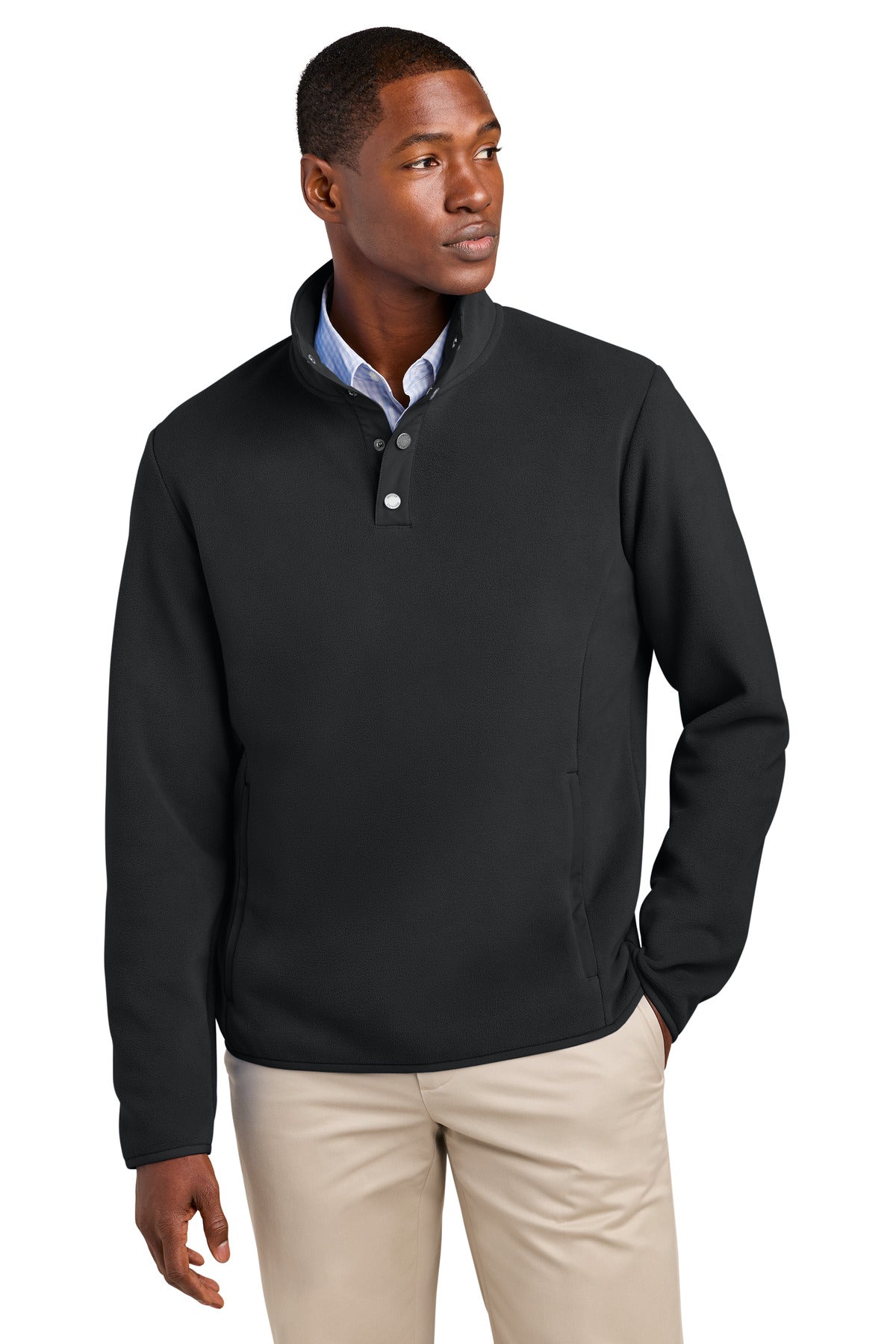 Brooks Brothers® Fleece 1/4-Snap Neck BB18612