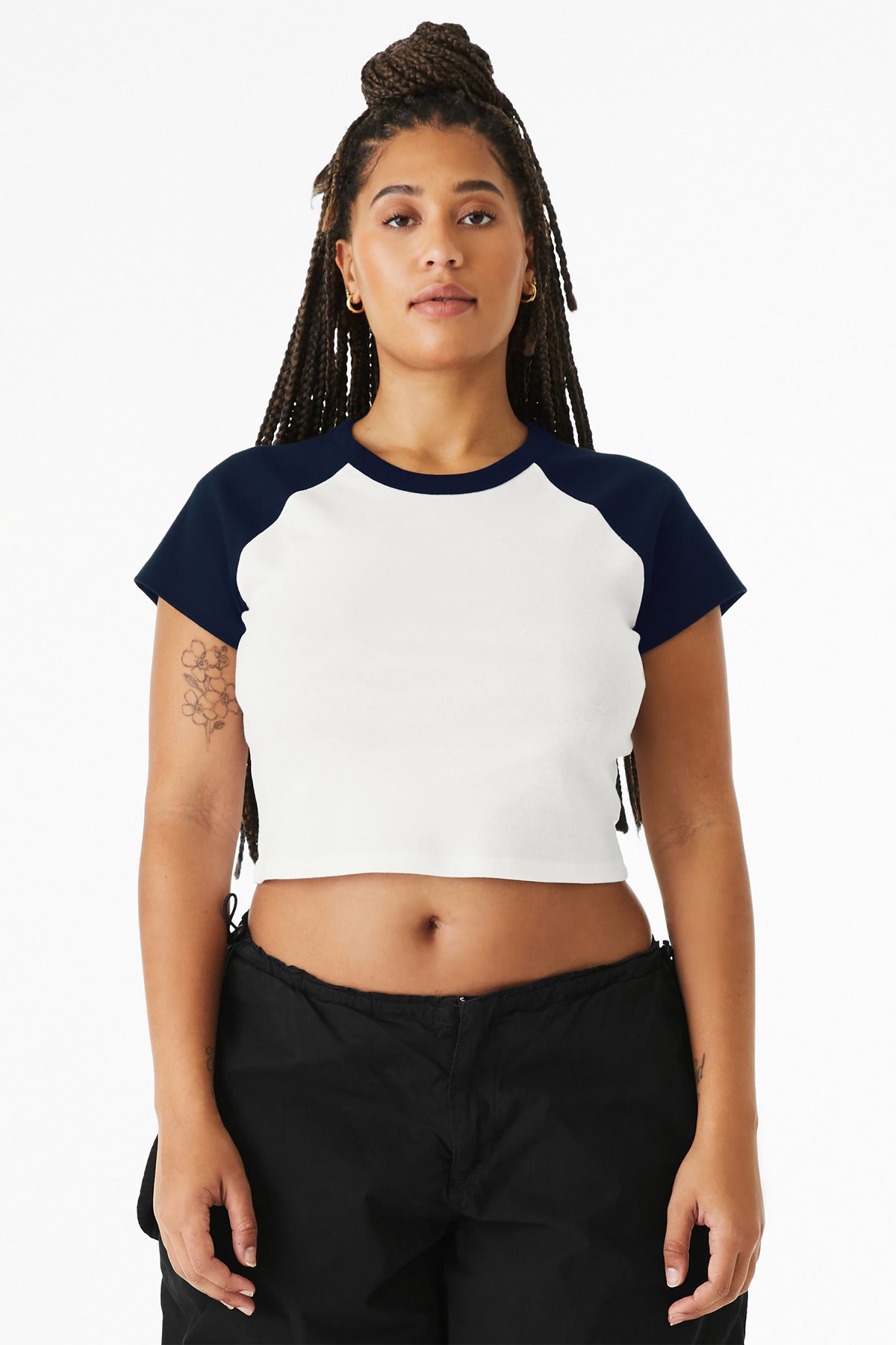 BELLA+CANVAS® Women's Micro Rib Raglan Baby Tee BC1201