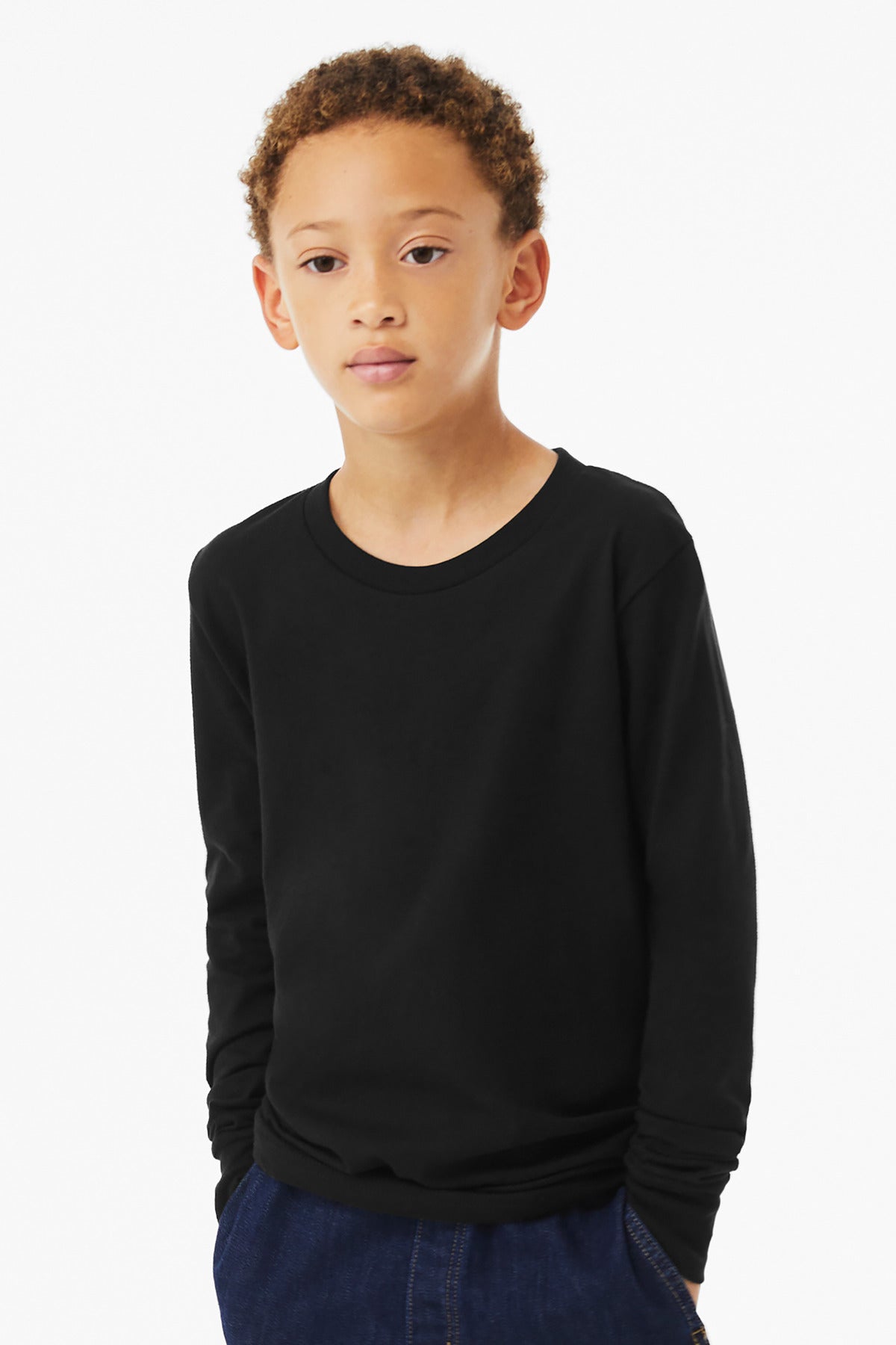 BELLA+CANVAS® Youth Heather CVC Long Sleeve Tee BC3501YCVC
