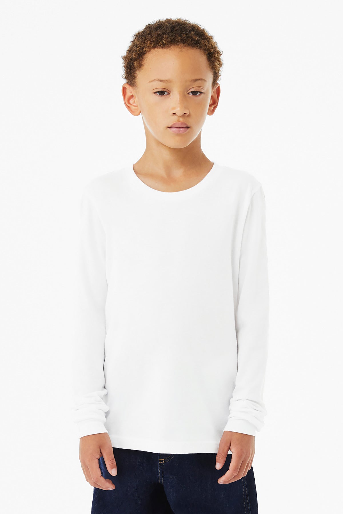 BELLA+CANVAS® Youth Heather CVC Long Sleeve Tee BC3501YCVC