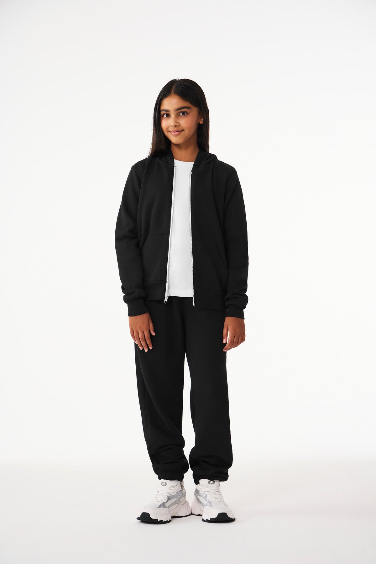 BELLA+CANVAS® Youth Sponge Fleece Full-Zip Hooded Sweatshirt BC3739Y