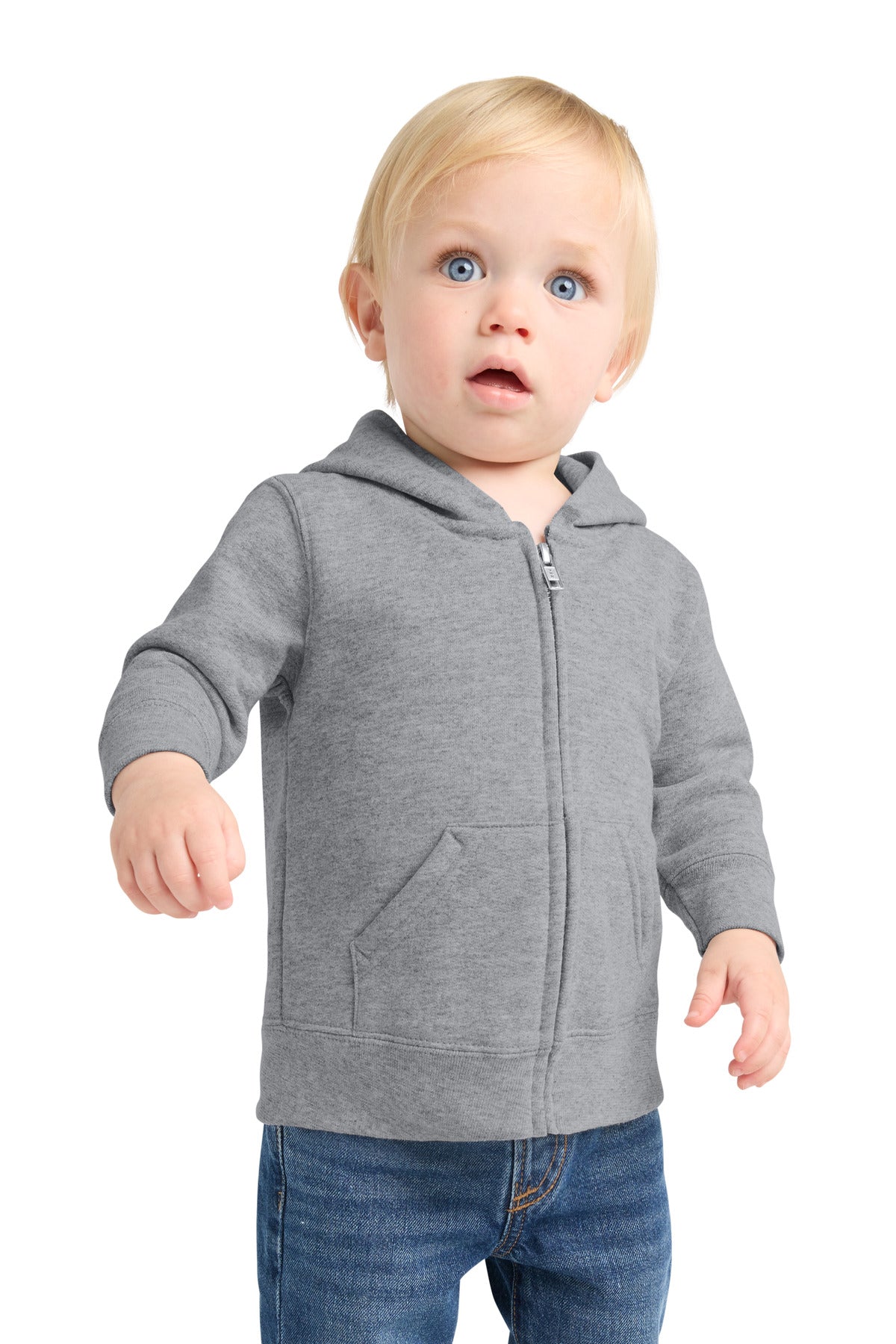 Port & Co® Infant Core Fleece Full-Zip Hooded Sweatshirt. CAR78IZH