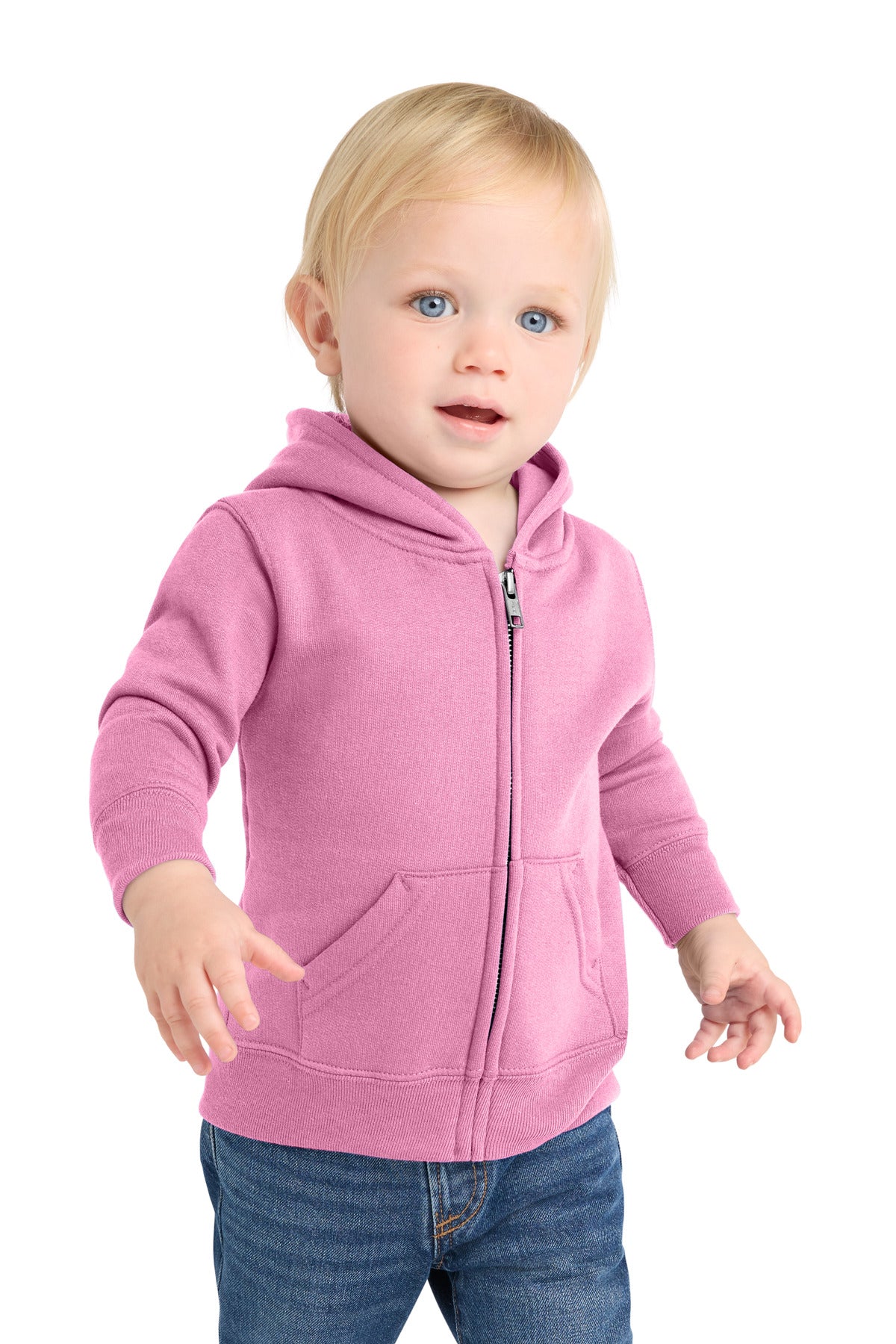 Port & Co® Infant Core Fleece Full-Zip Hooded Sweatshirt. CAR78IZH