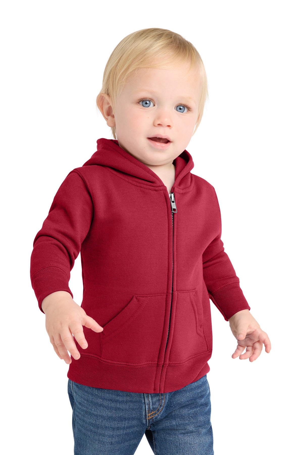 Port & Co® Infant Core Fleece Full-Zip Hooded Sweatshirt. CAR78IZH