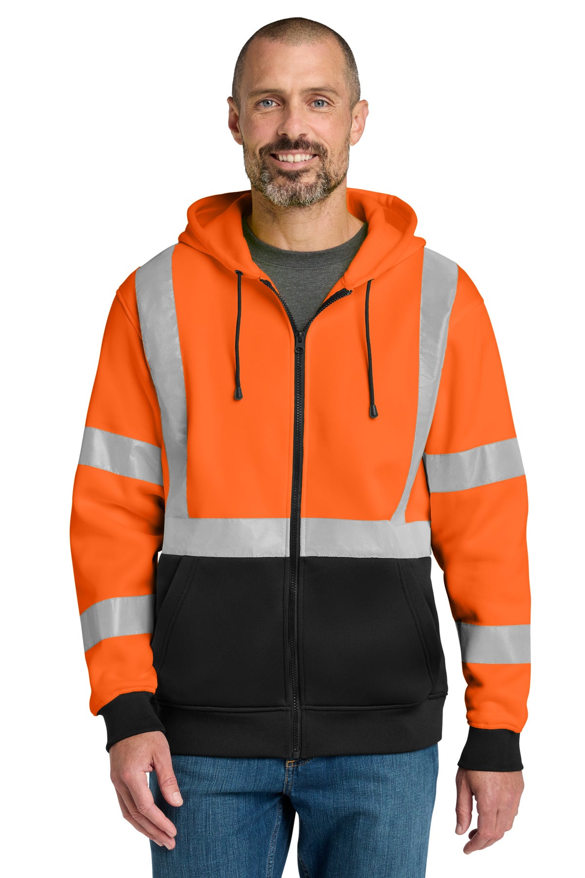CornerStone® A107 Class 3 Heavy-Duty Fleece Full-Zip Hoodie CSF300