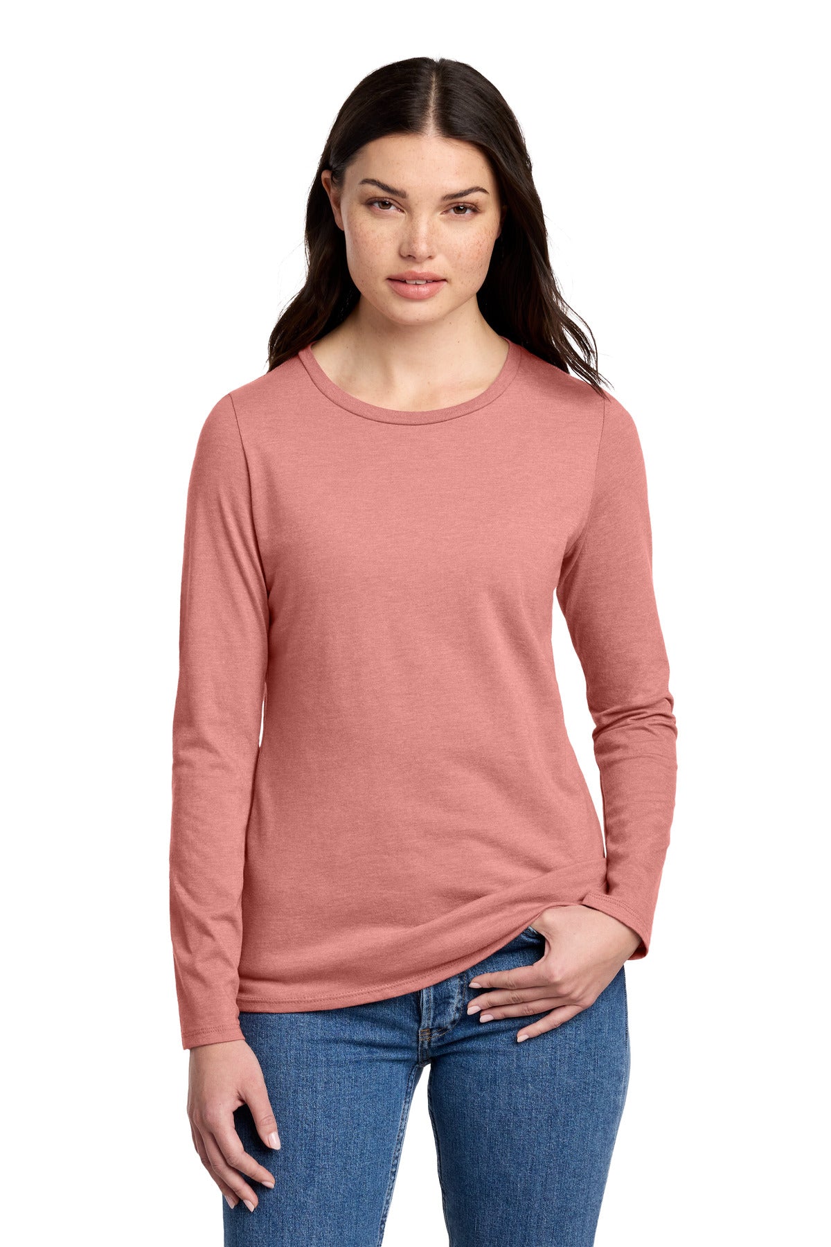 District® Women's Perfect Blend® CVC Long Sleeve Tee DT110