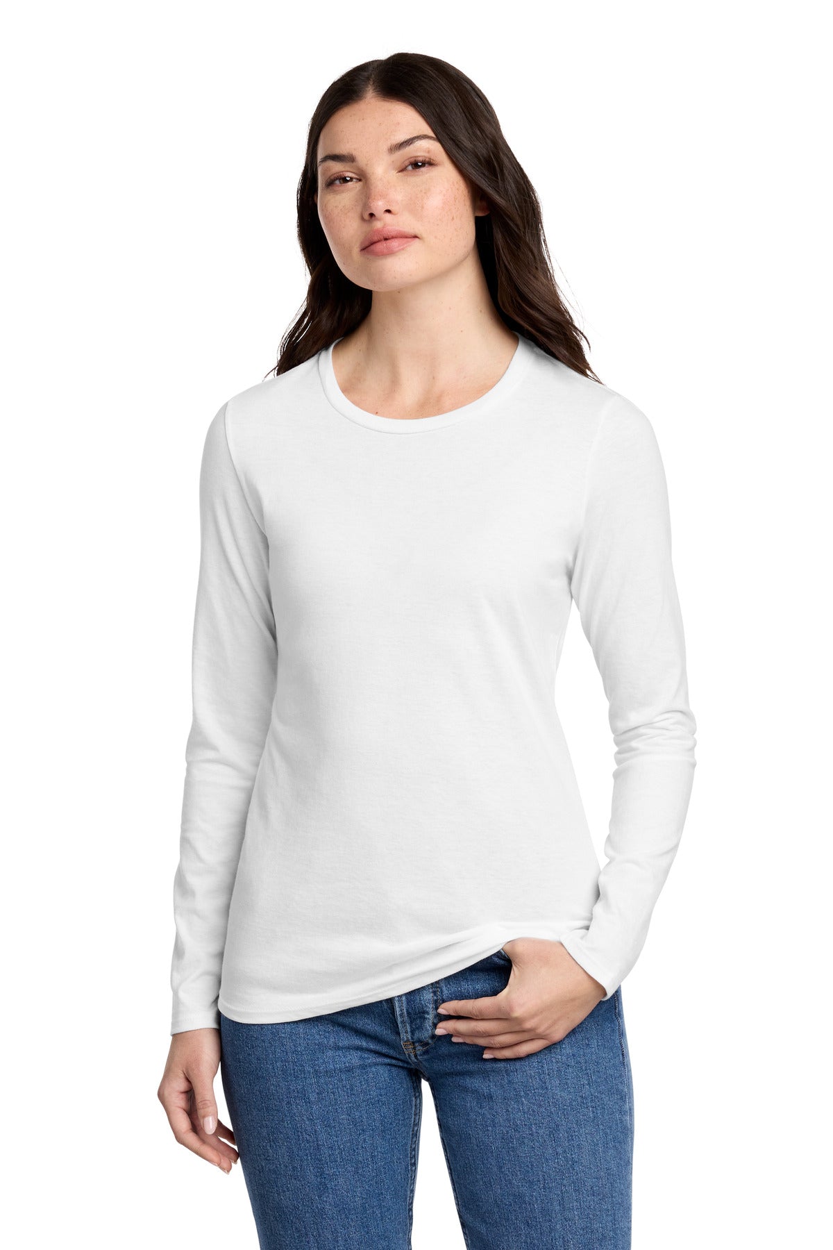 District® Women's Perfect Blend® CVC Long Sleeve Tee DT110