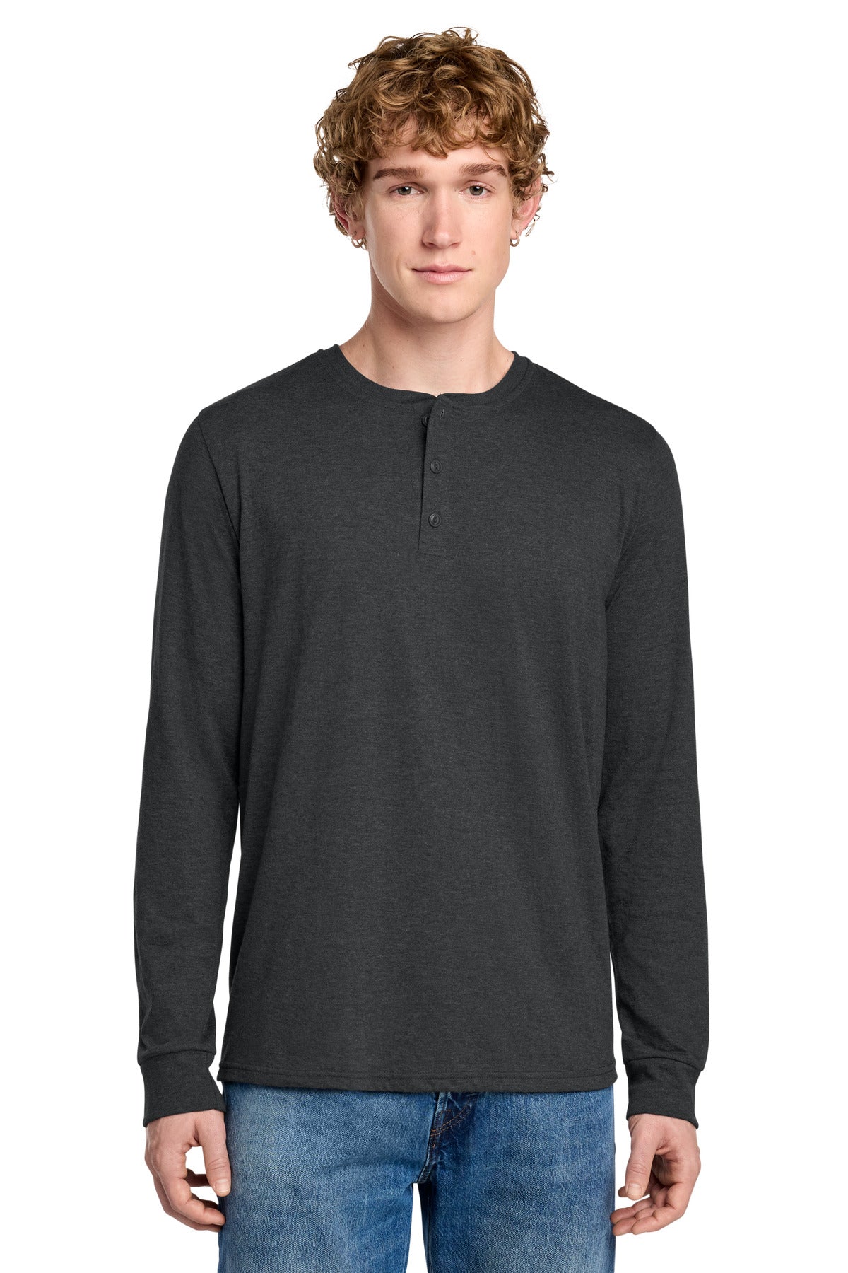 District® Perfect Tri® Long Sleeve Henley DT145