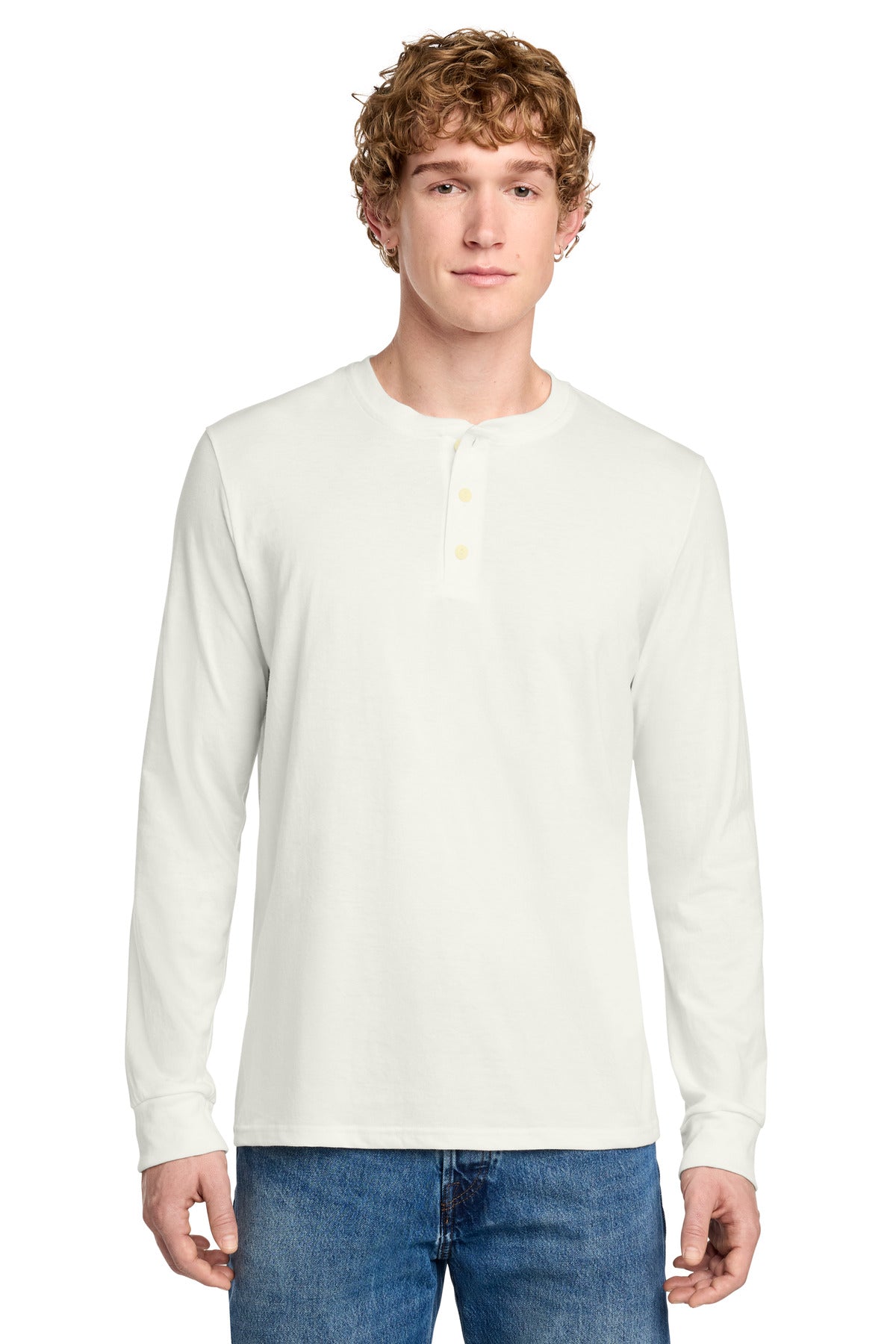 District® Perfect Tri® Long Sleeve Henley DT145
