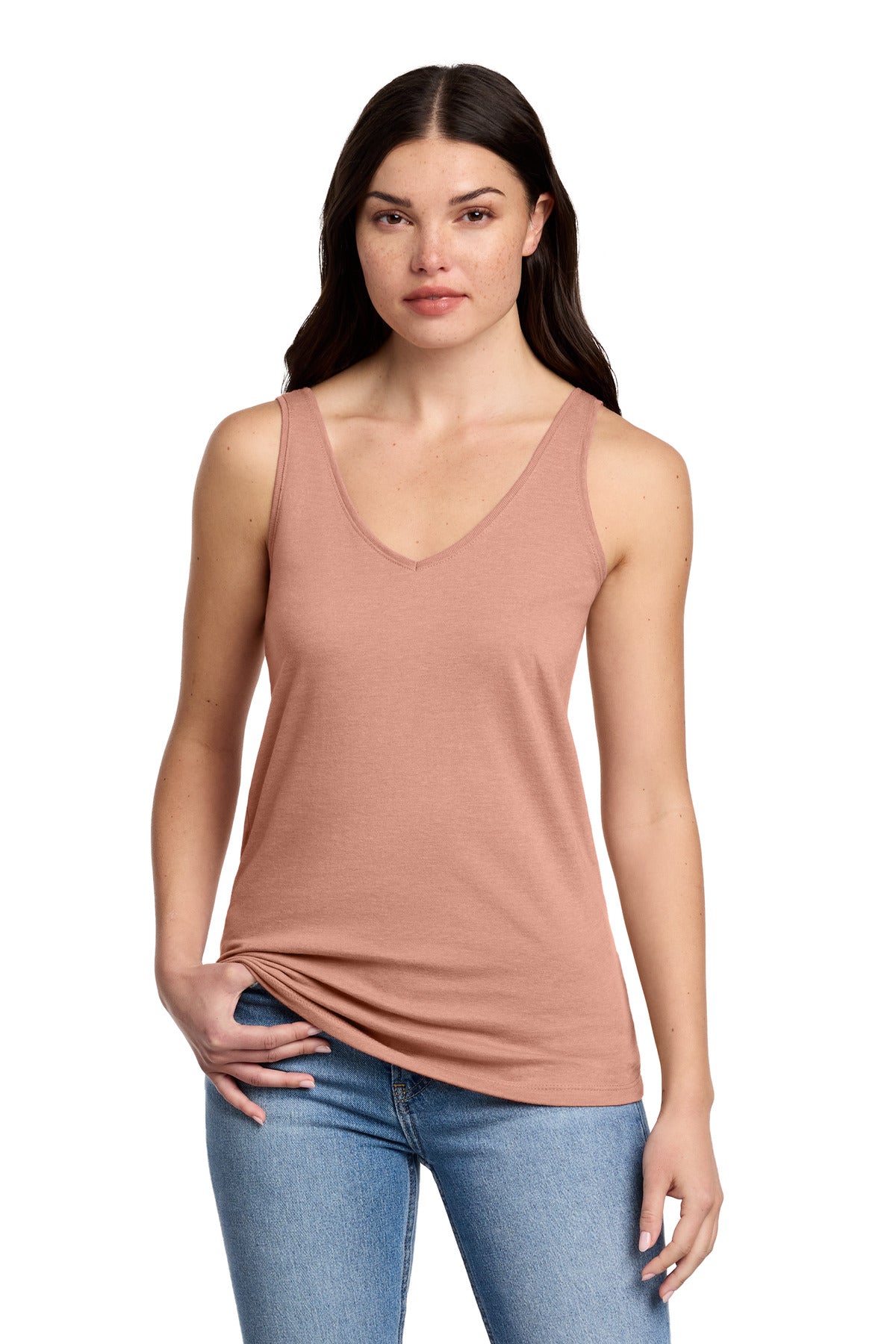 District® Women's Perfect Blend® CVC V-Neck Tank DT154