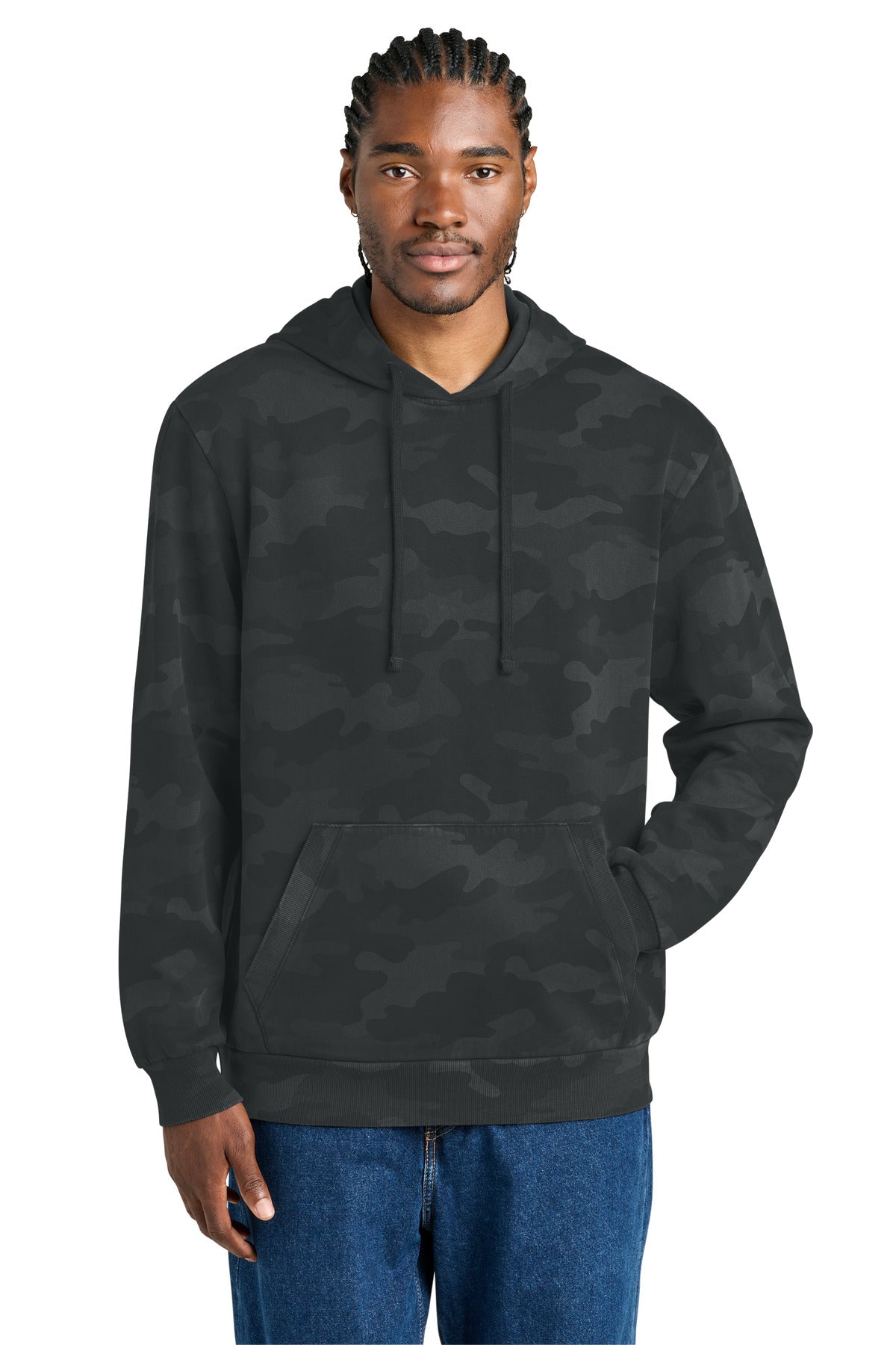 District Wash™ Camo Fleece Hoodie DT2200C