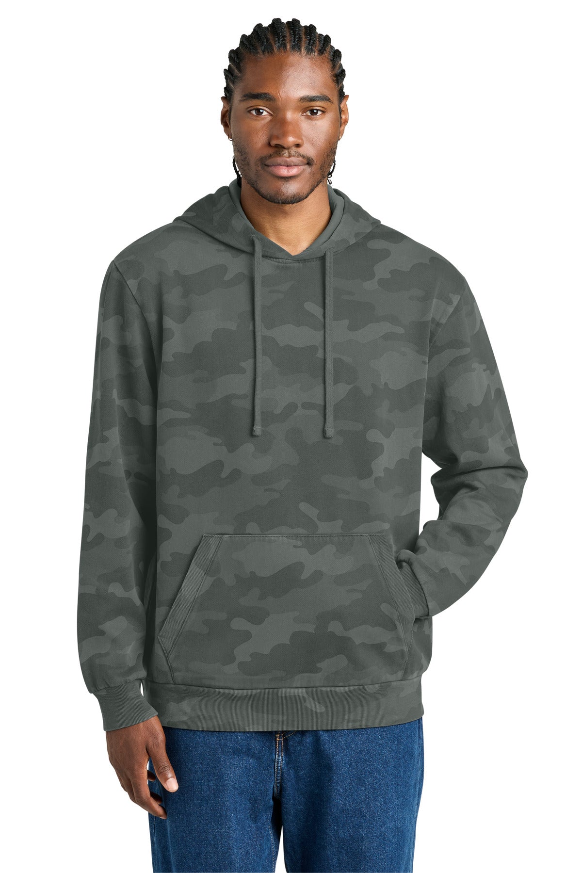 District Wash™ Camo Fleece Hoodie DT2200C