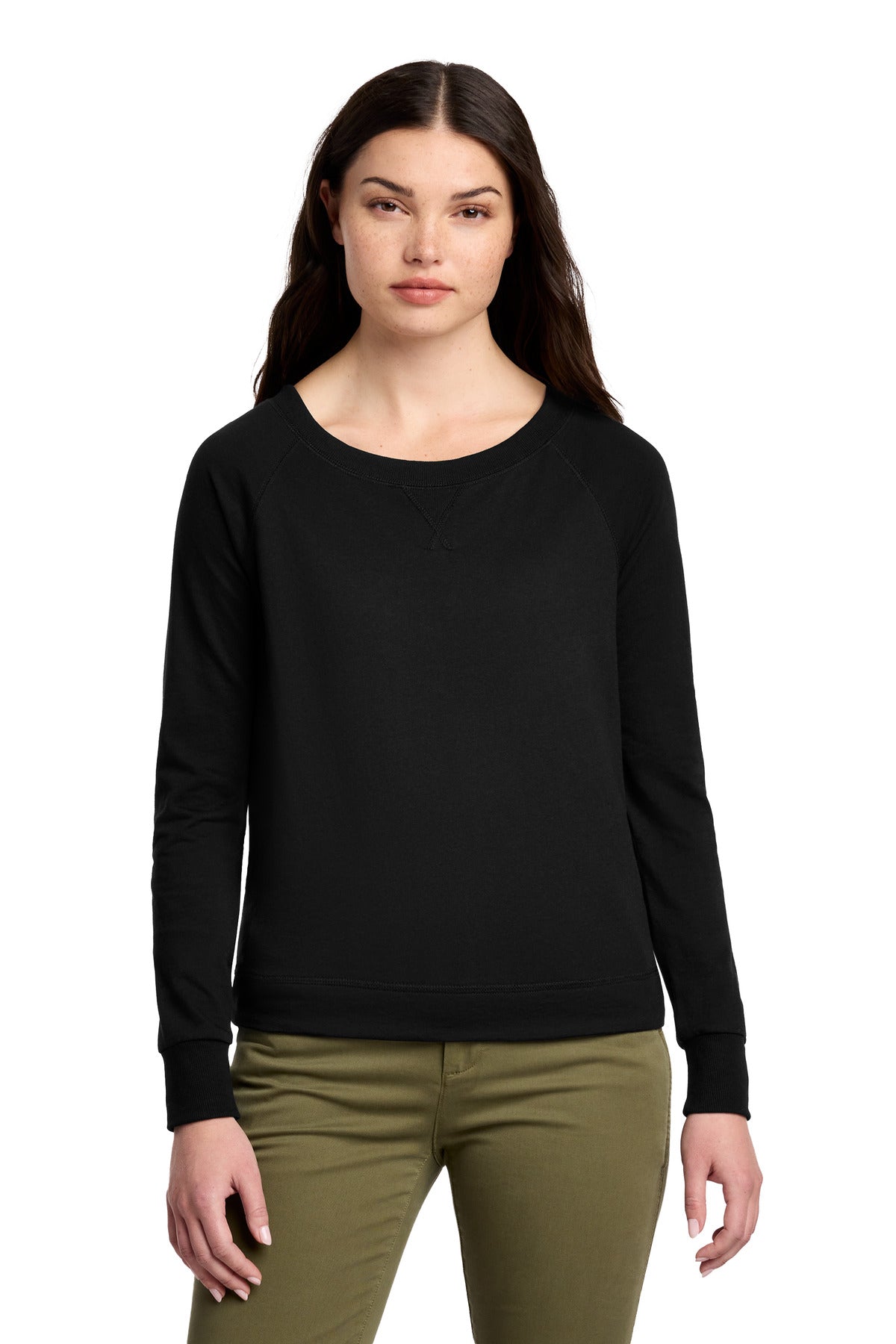 District® Women's Featherweight French Terry™ Long Sleeve Crewneck DT672