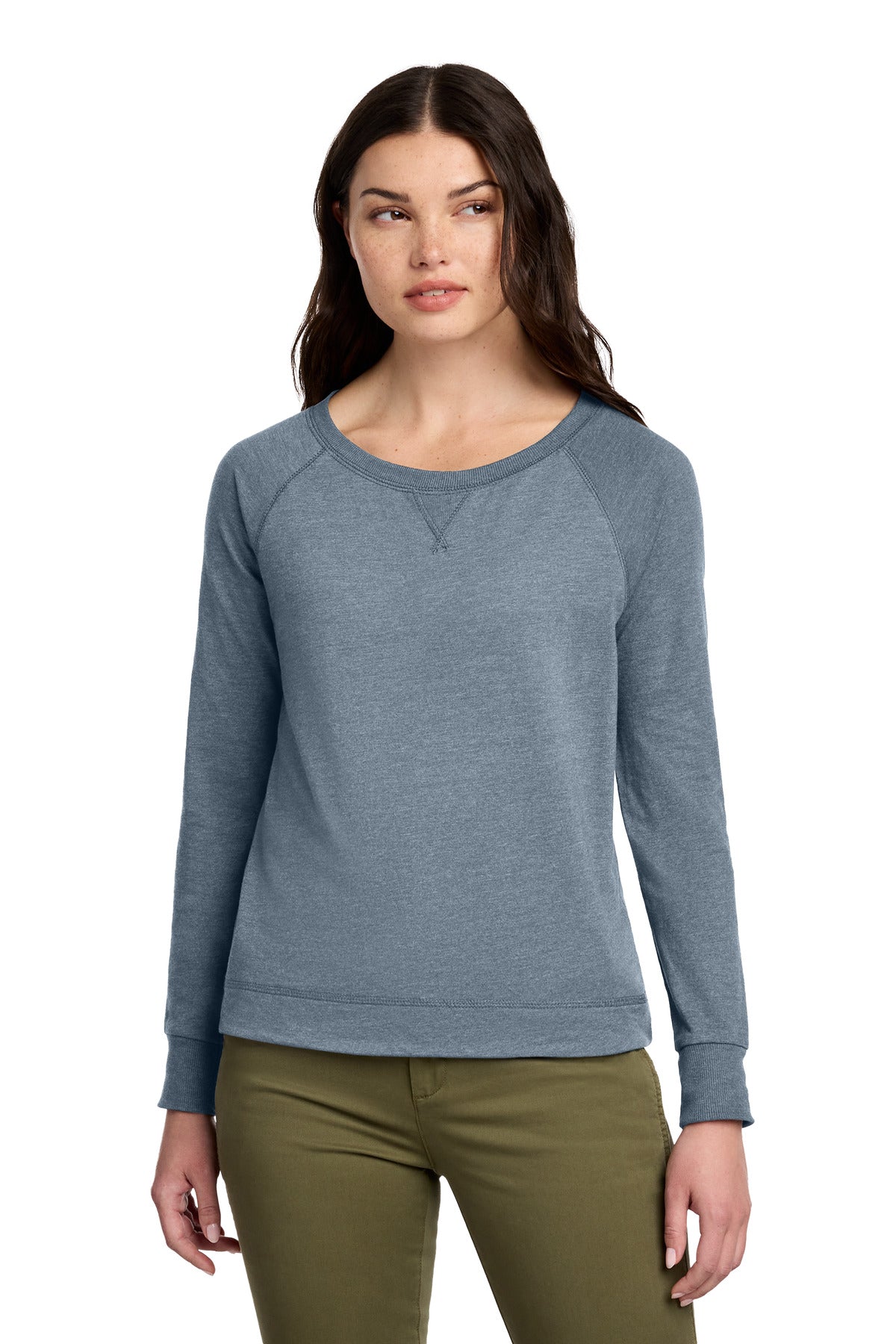 District® Women's Featherweight French Terry™ Long Sleeve Crewneck DT672