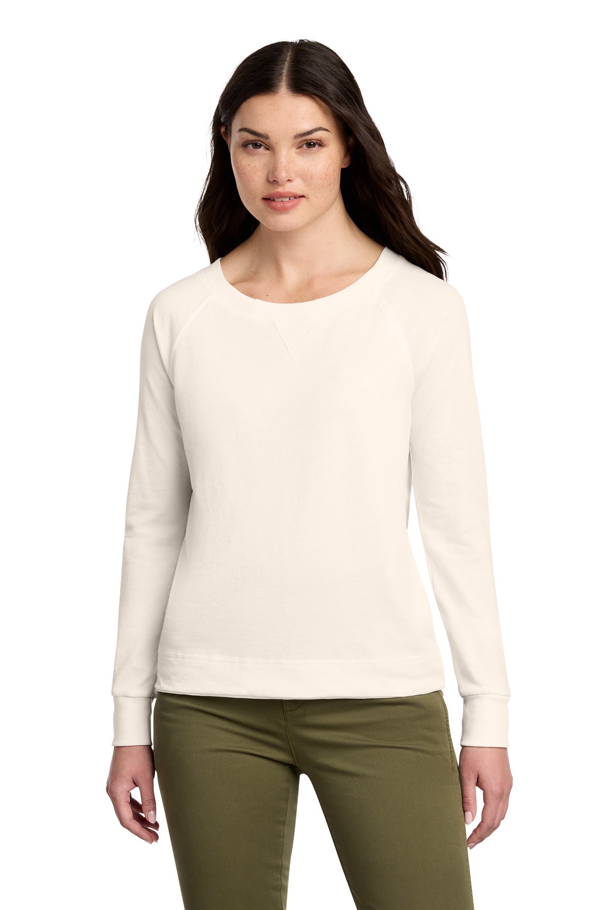 District® Women's Featherweight French Terry™ Long Sleeve Crewneck DT672