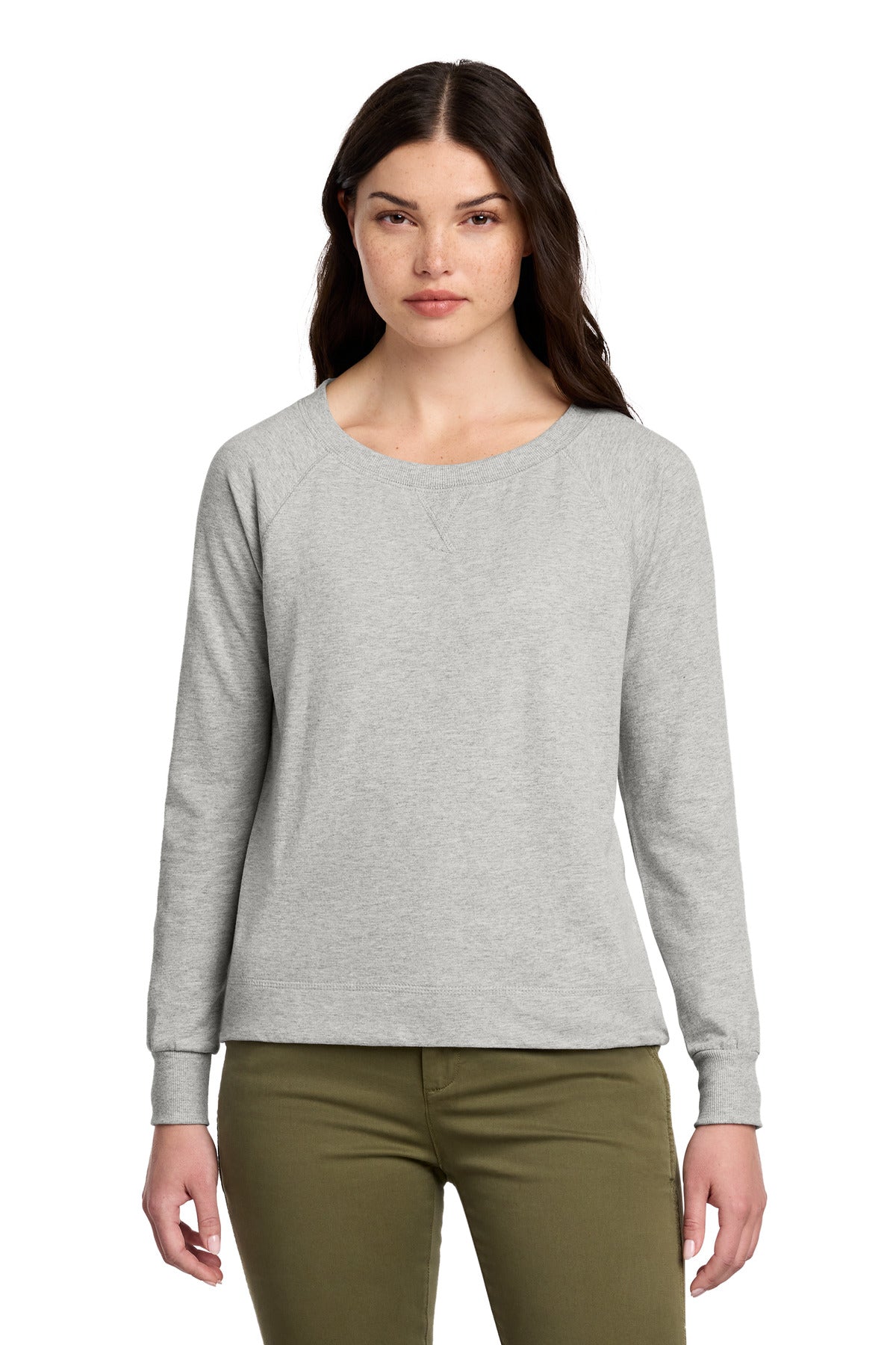 District® Women's Featherweight French Terry™ Long Sleeve Crewneck DT672