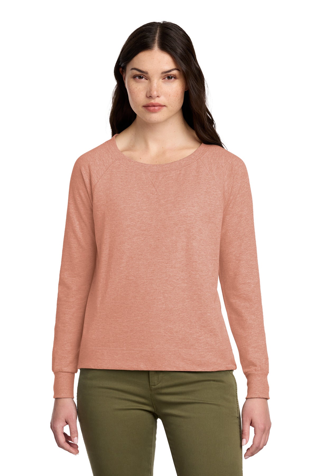 District® Women's Featherweight French Terry™ Long Sleeve Crewneck DT672