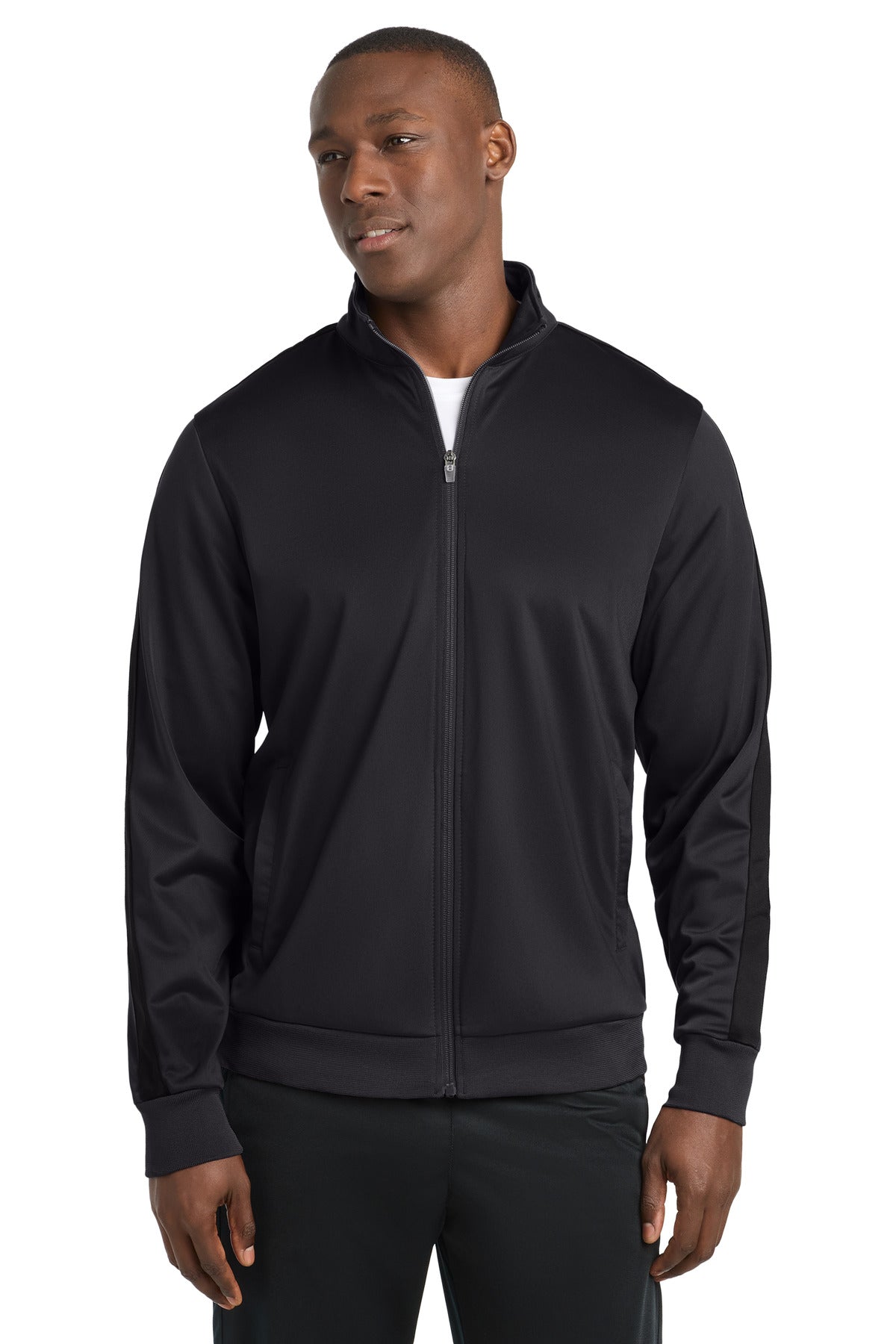 Sport-Tek ® Tricot Sleeve Stripe Track Jacket. JST94