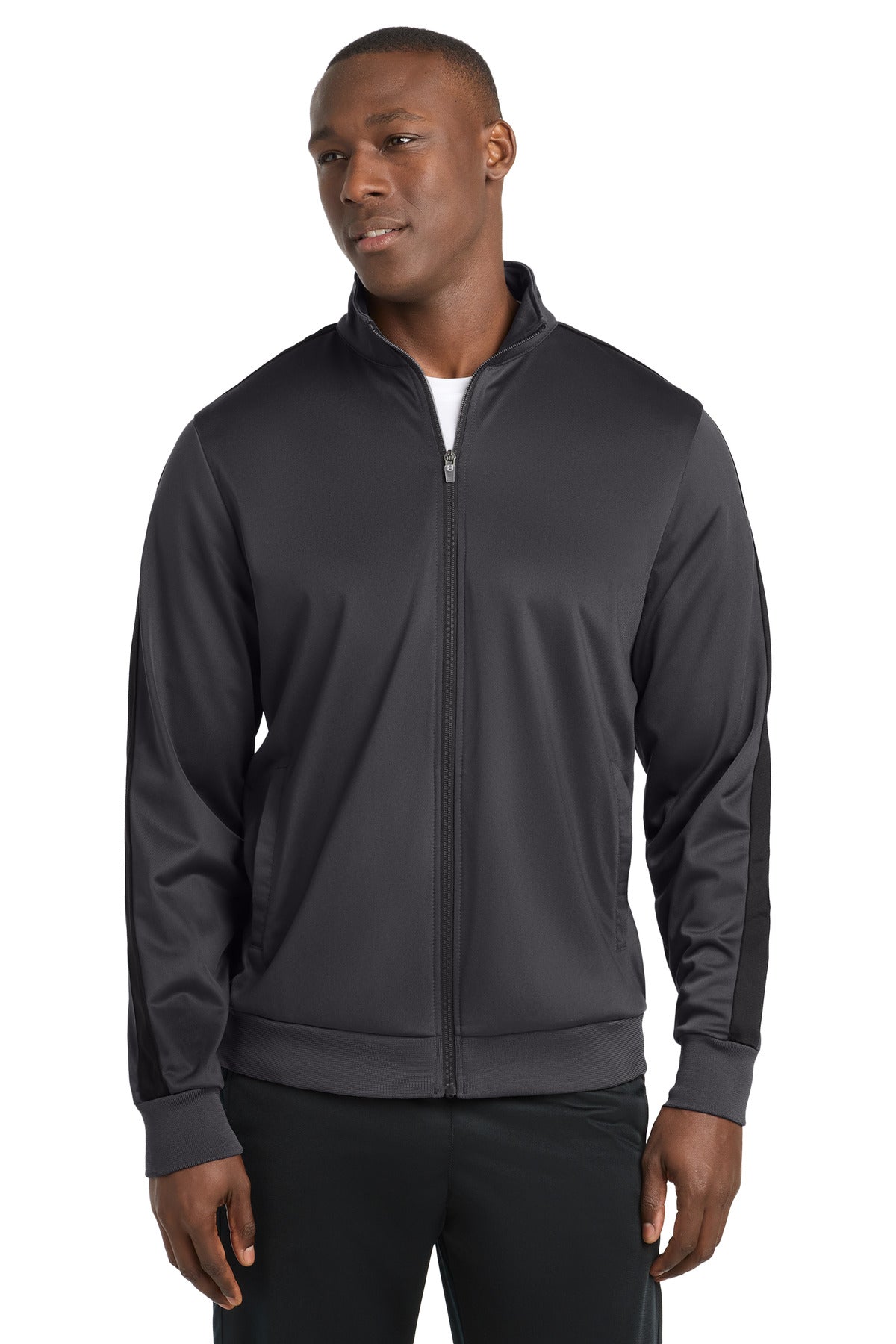 Sport-Tek ® Tricot Sleeve Stripe Track Jacket. JST94