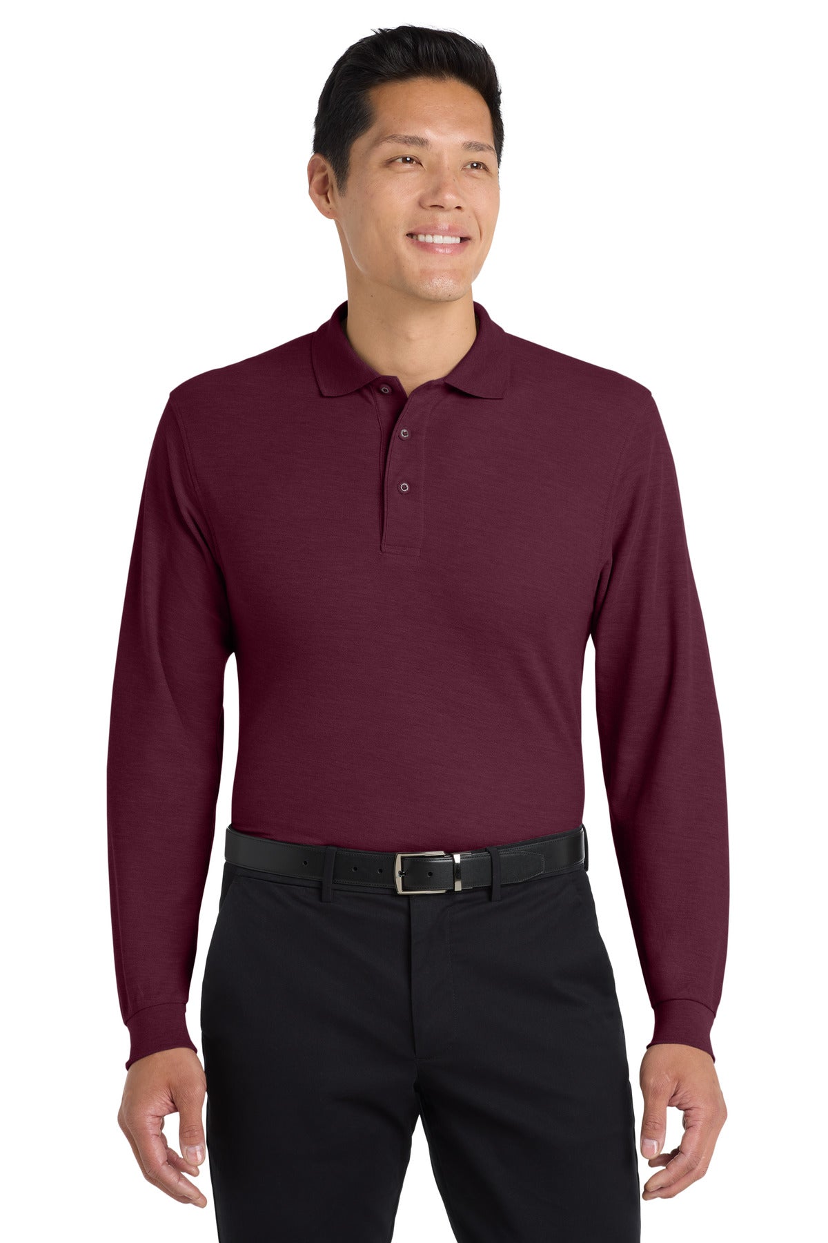 Port Authority® Silk Touch™ Long Sleeve Polo.  K500LS