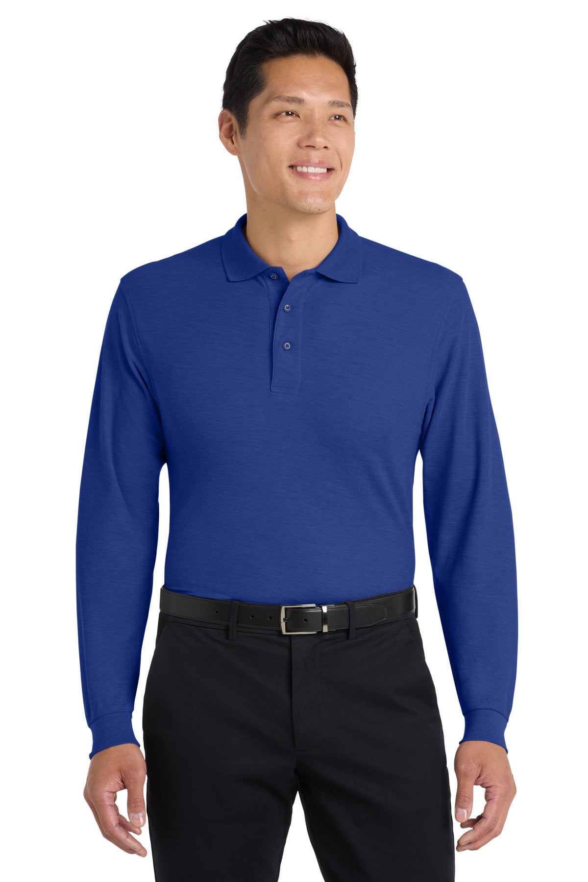 Port Authority® Silk Touch™ Long Sleeve Polo.  K500LS