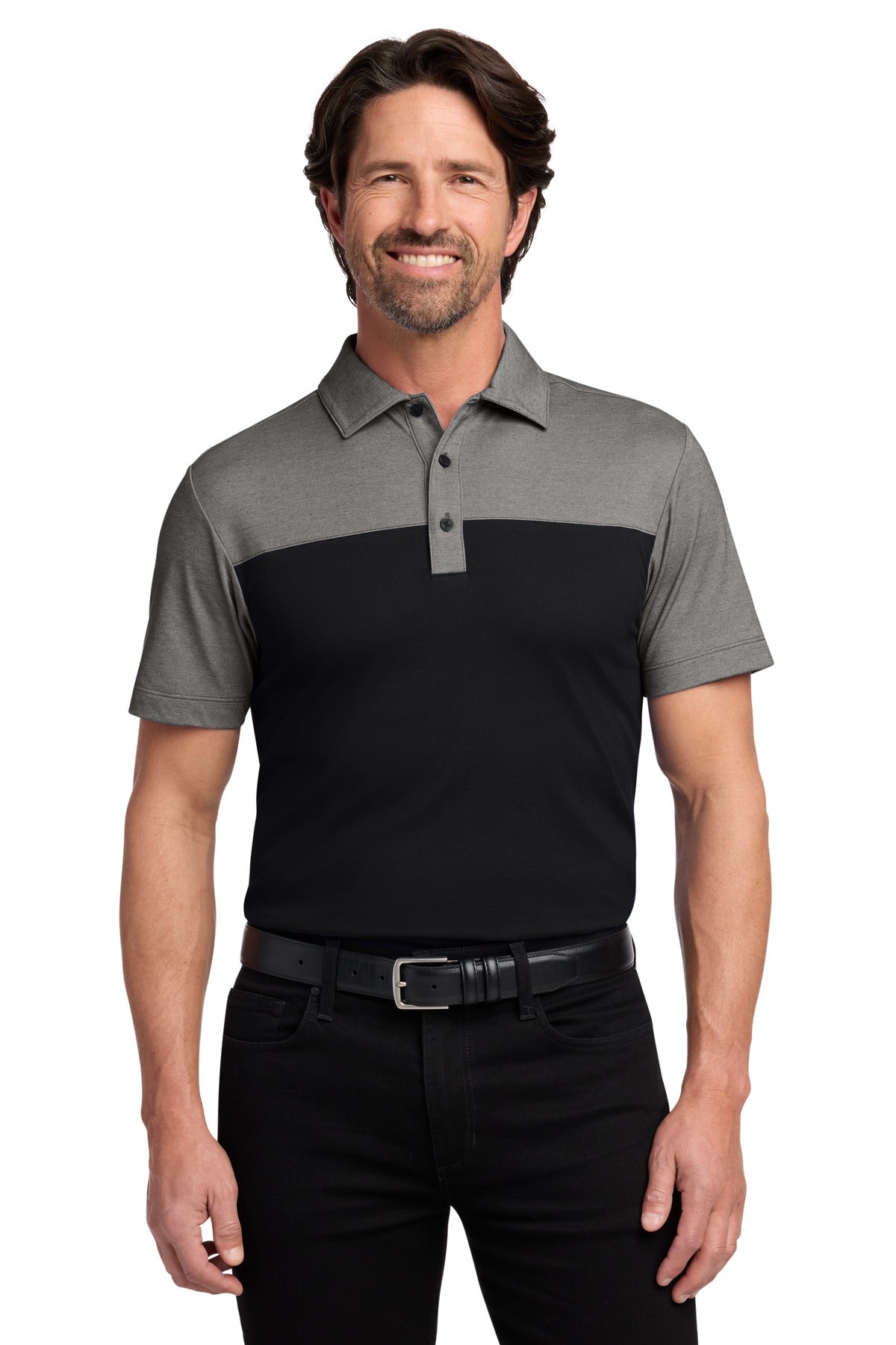 Port Authority® Fine Pique Blend Blocked Polo K831